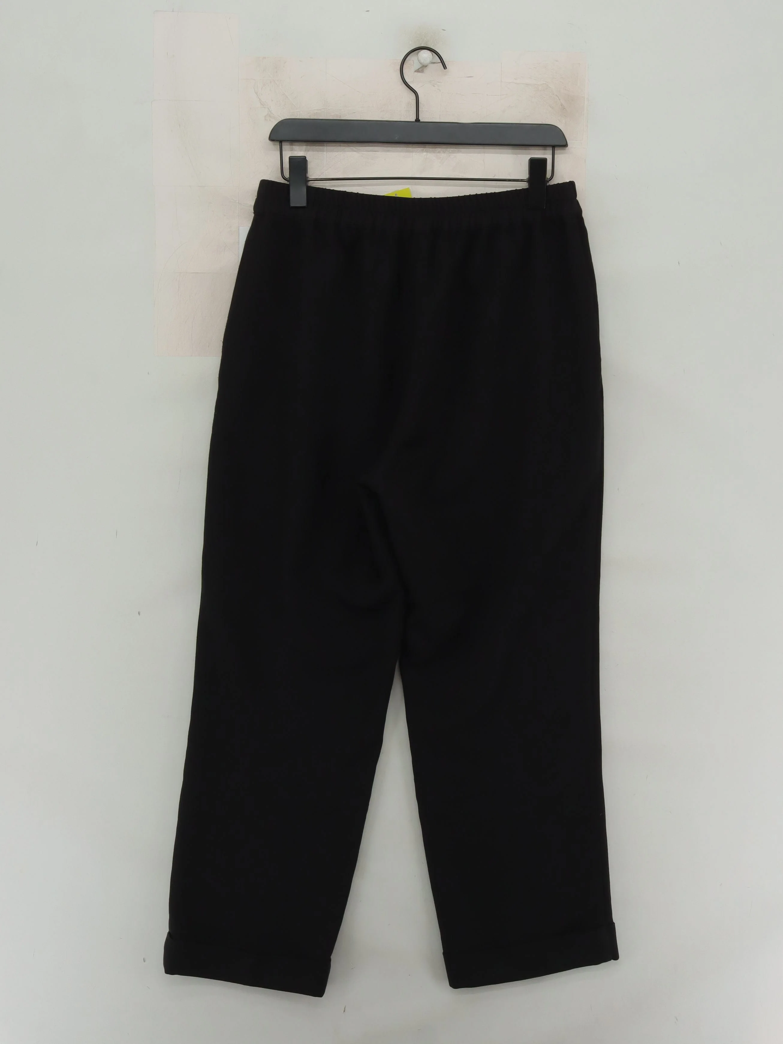 Hush Women's Trousers UK 12 Black Polyester with Viscose, Elastane Cropped - Image 2