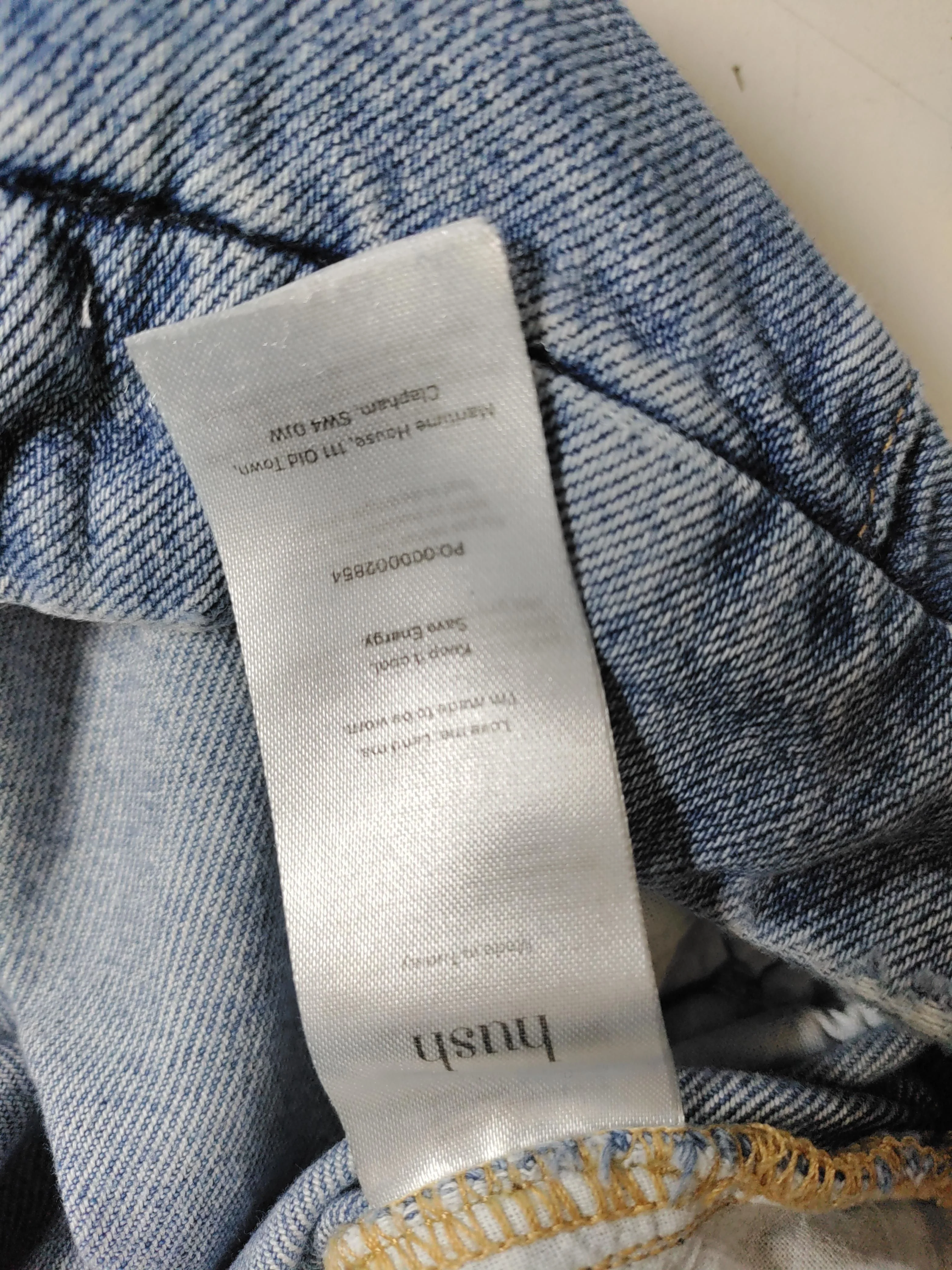 Hush Women's Trousers UK 12 Blue 100% Cotton Wide-Leg Cropped - Image 6