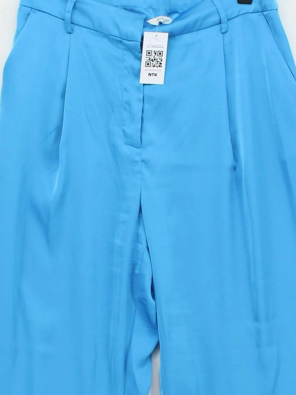 Hush Women's Trousers UK 12 Blue 100% Polyester Wide-Leg Chino - Image 3