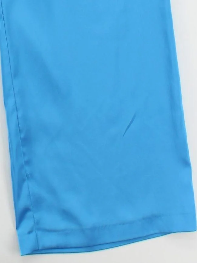 Hush Women's Trousers UK 12 Blue 100% Polyester Wide-Leg Chino - Image 4