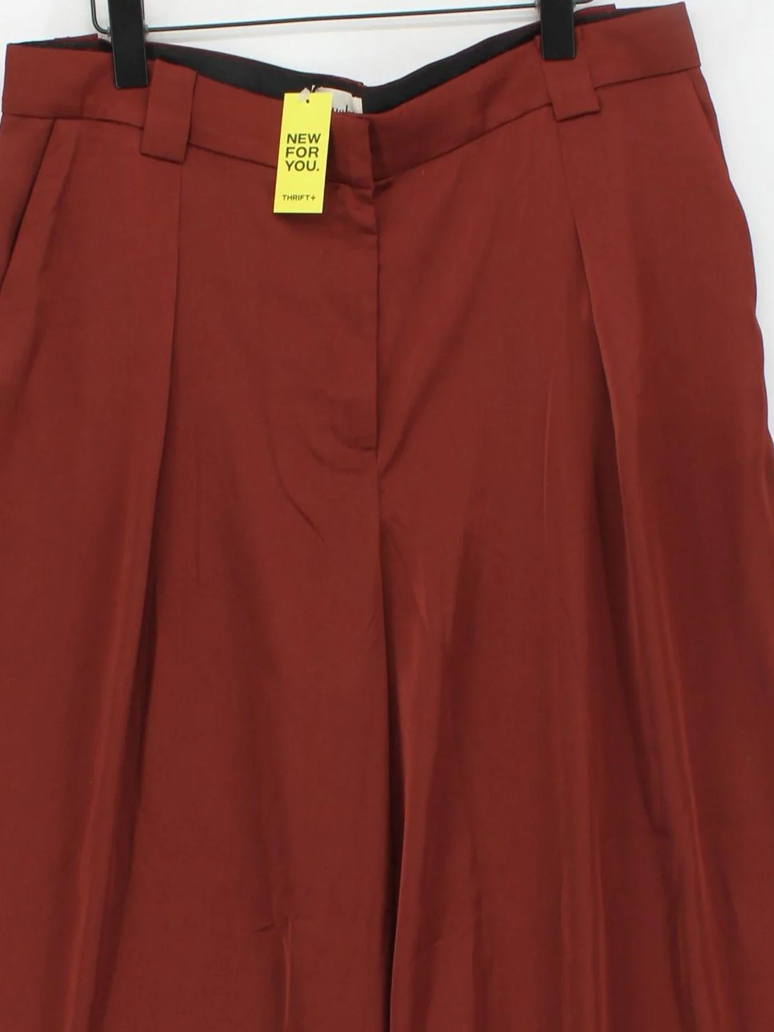 Hush Women's Trousers UK 16 Red 100% Polyester Wide-Leg Cropped - Image 3