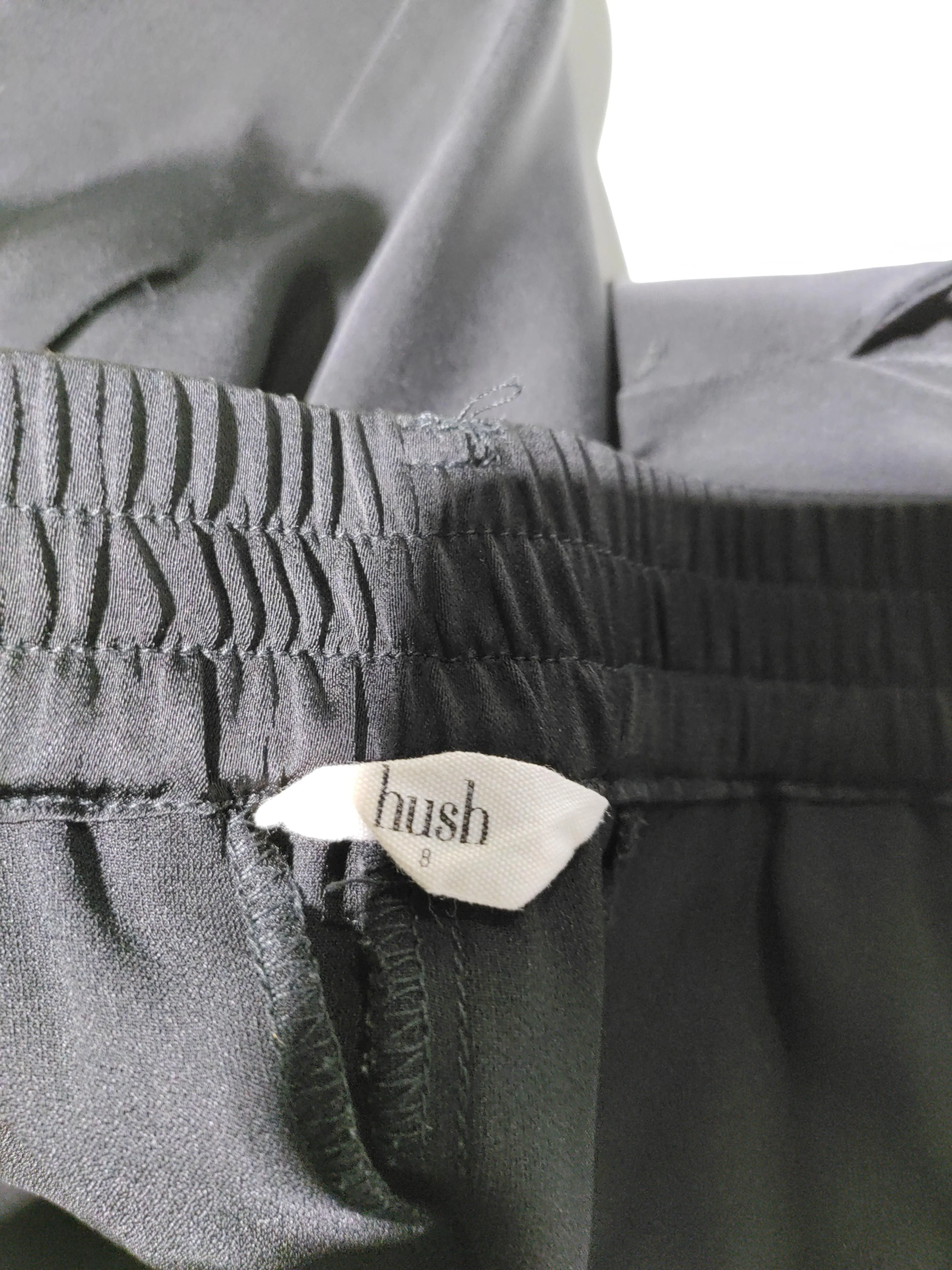 Hush Women's Trousers UK 8 Black 100% Polyester Wide-Leg Chino - Image 5