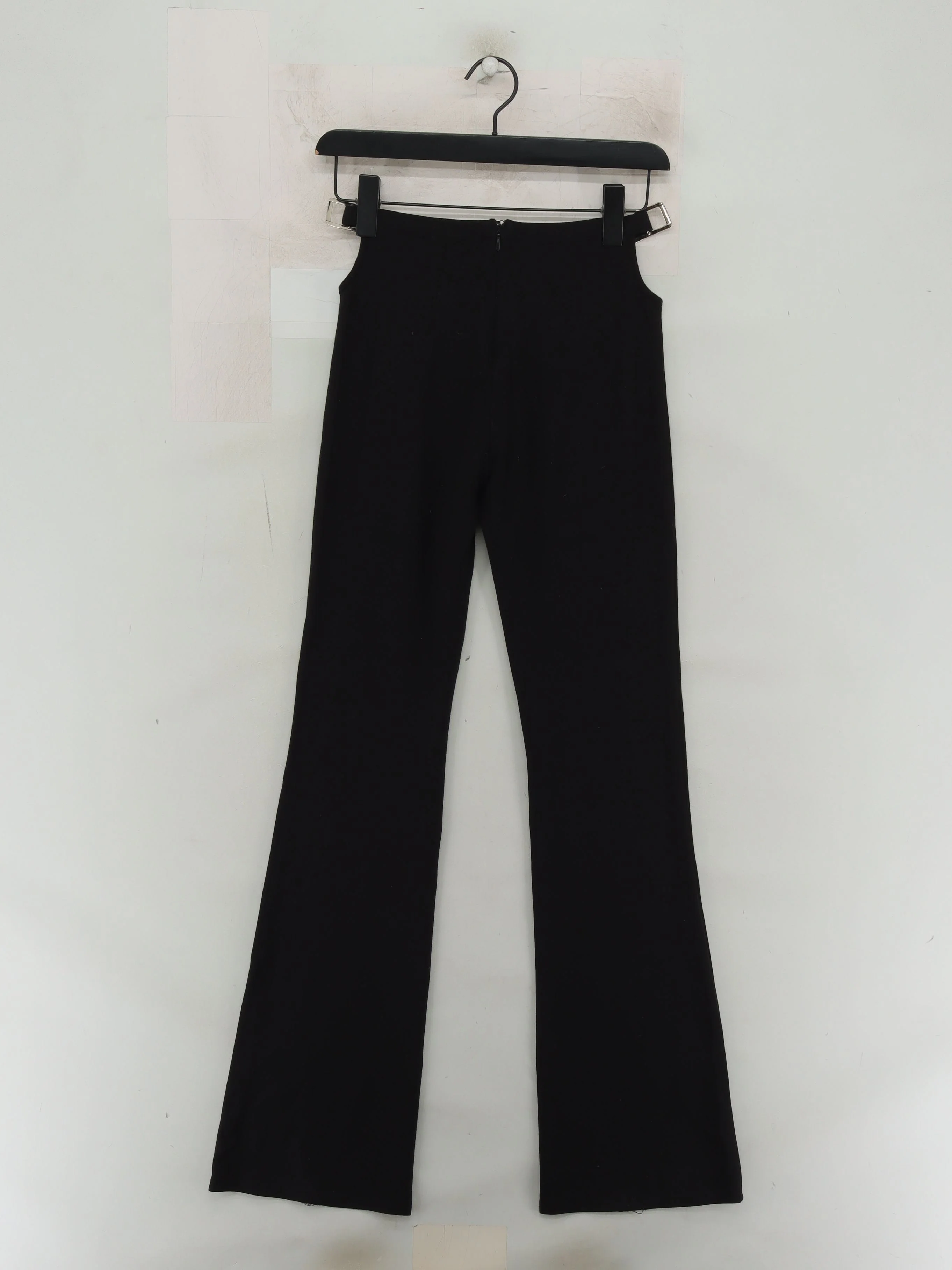 I Am Gia Women's Trousers XXS Black Rayon with Polyamide, Spandex Flared Chino - Image 2