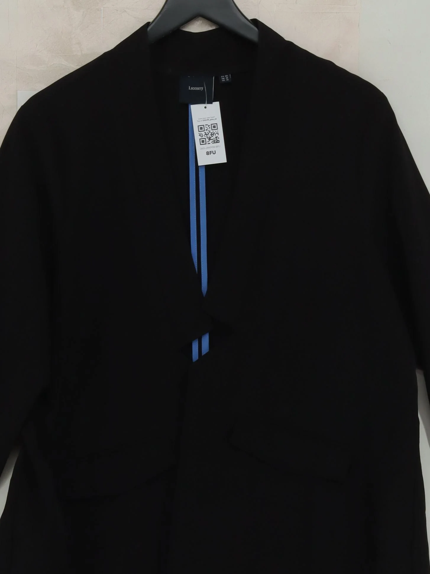 I.scenery Women's Coat UK 16 Black 100% Other Overcoat - Image 3