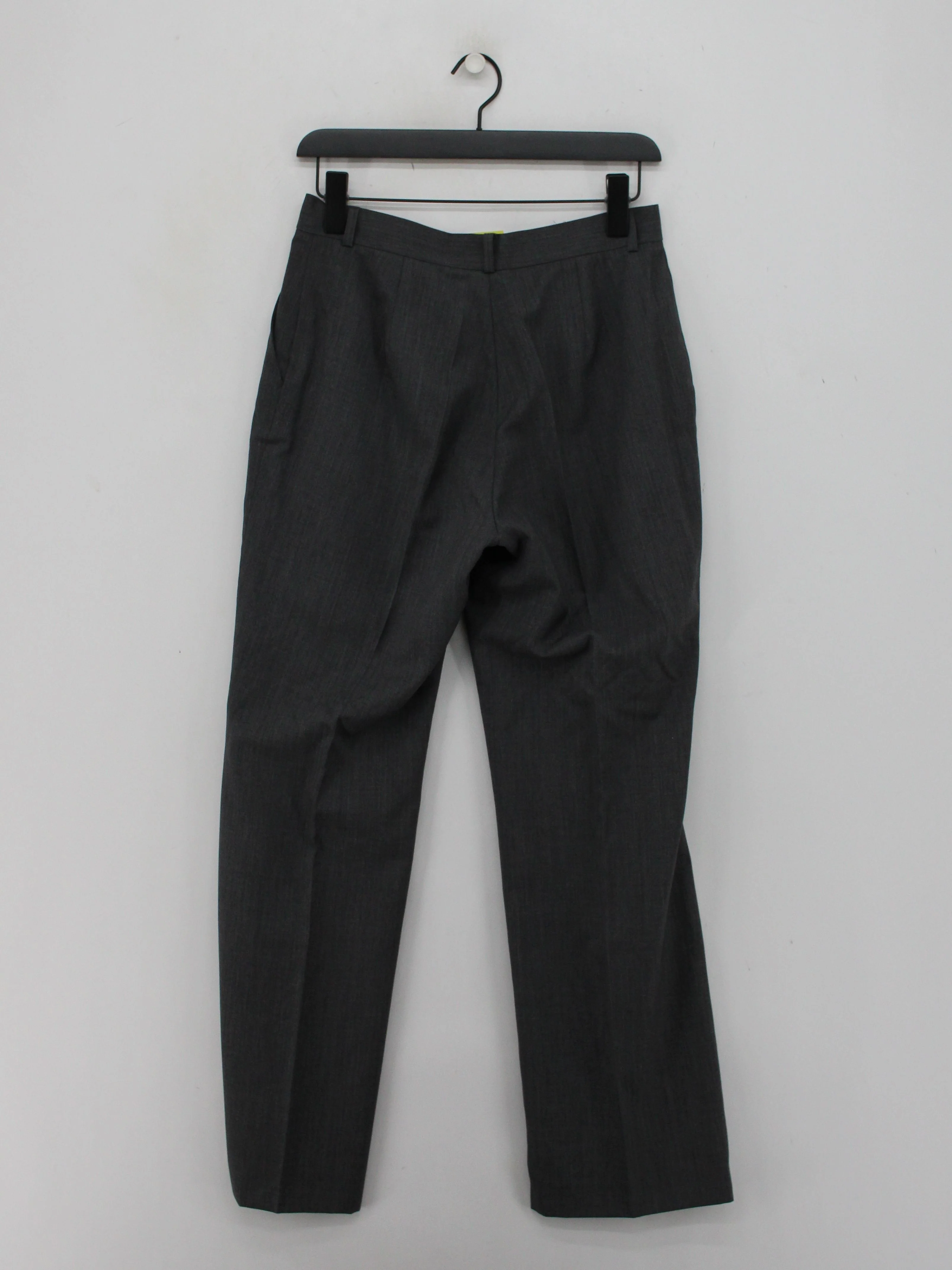 Icb Women's Suit Trousers UK 10 Grey 100% Wool Straight Dress Pants - Image 2