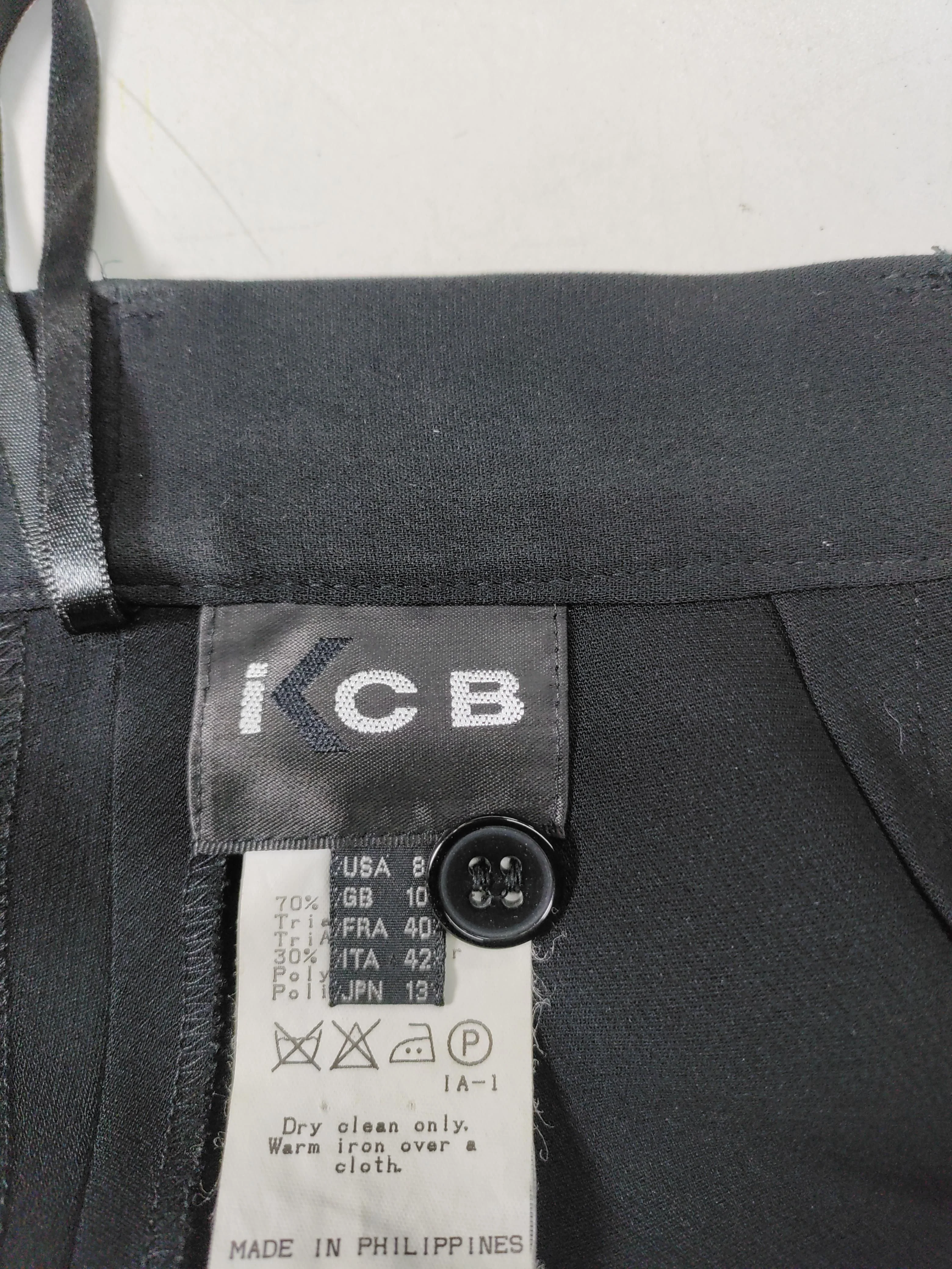 Icb Women's Trousers UK 10 Black Acetate with Polyester Straight Chino - Image 6