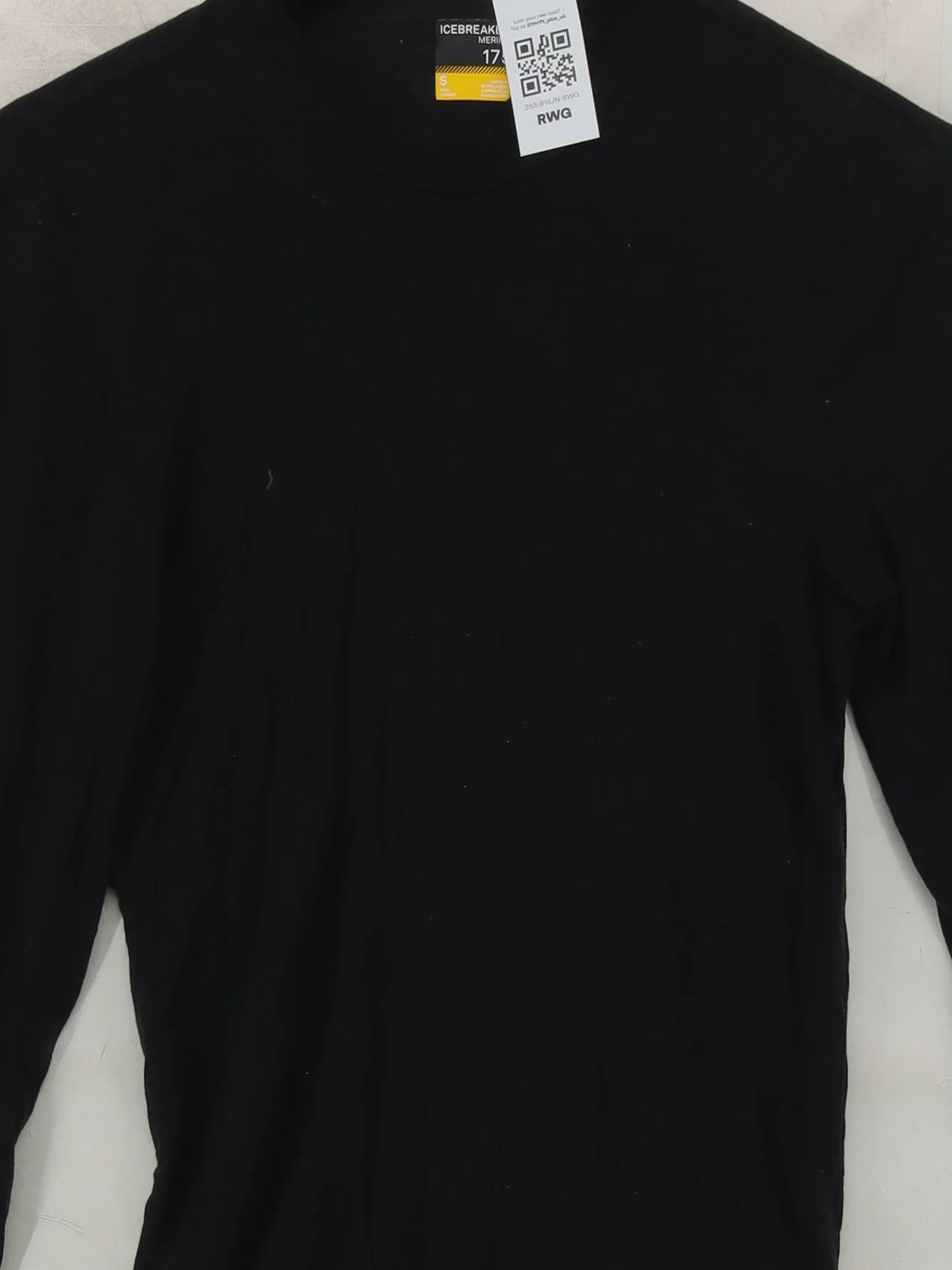 Icebreaker Women's Top S Black 100% Wool Long Sleeve Mock Neck Basic - Image 3