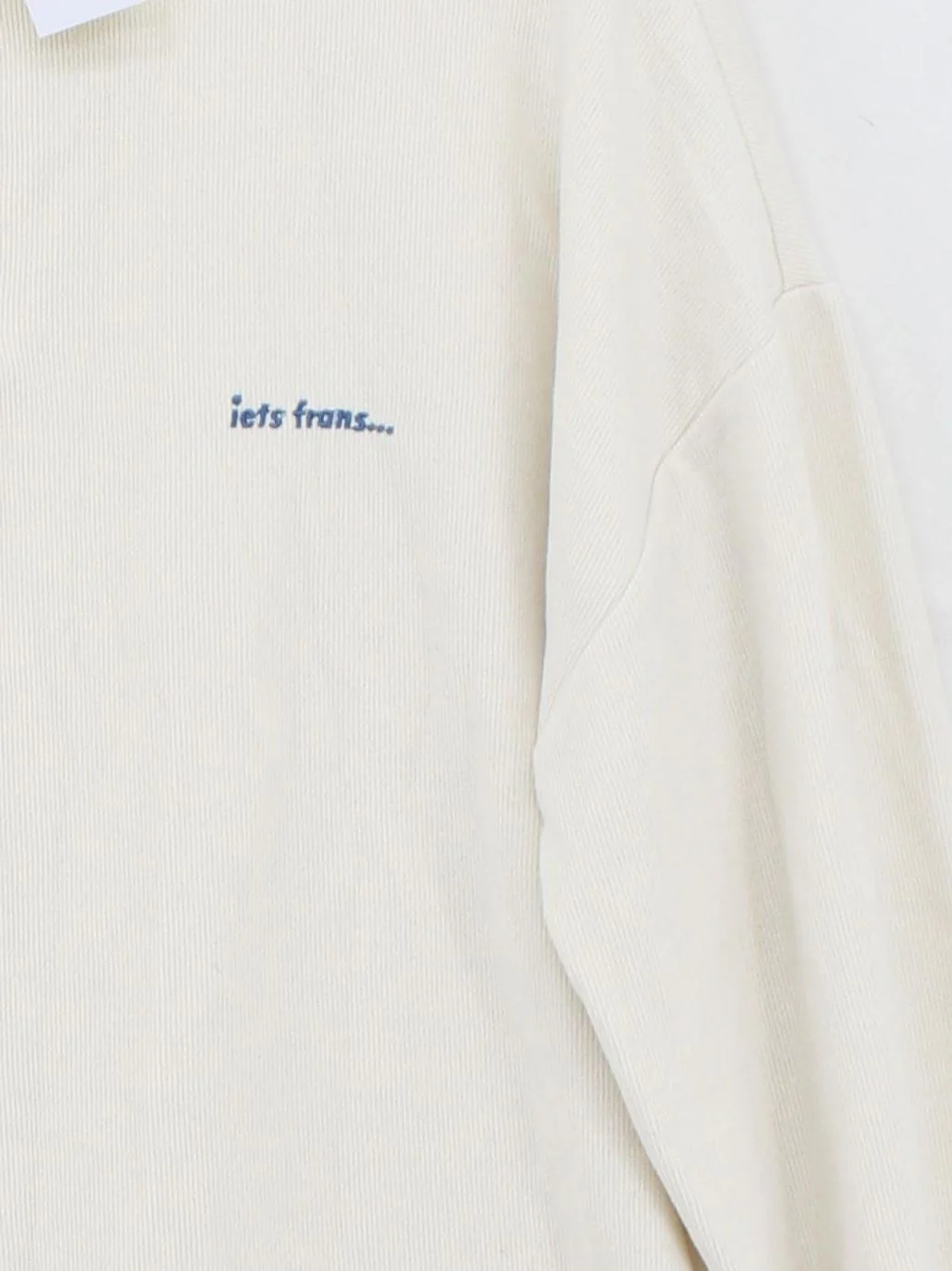Iets Frans Men's Hoodie XL Cream Cotton with Polyester Pullover - Image 3