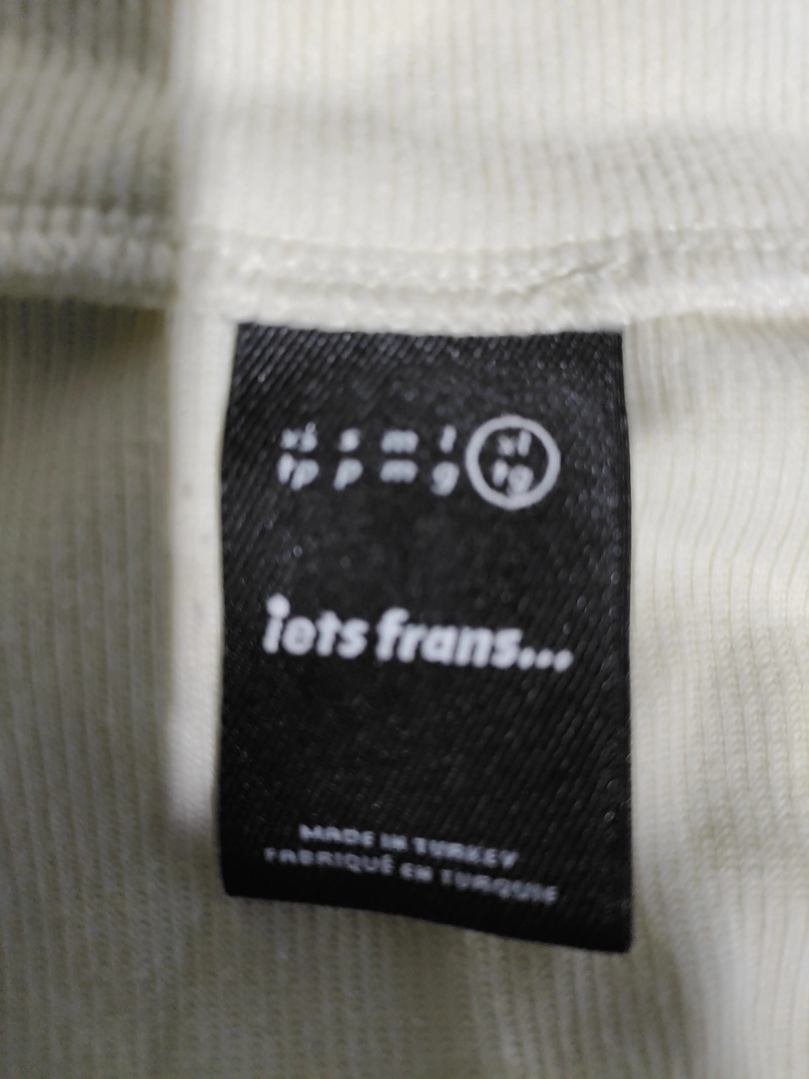 Iets Frans Men's Hoodie XL Cream Cotton with Polyester Pullover - Image 5