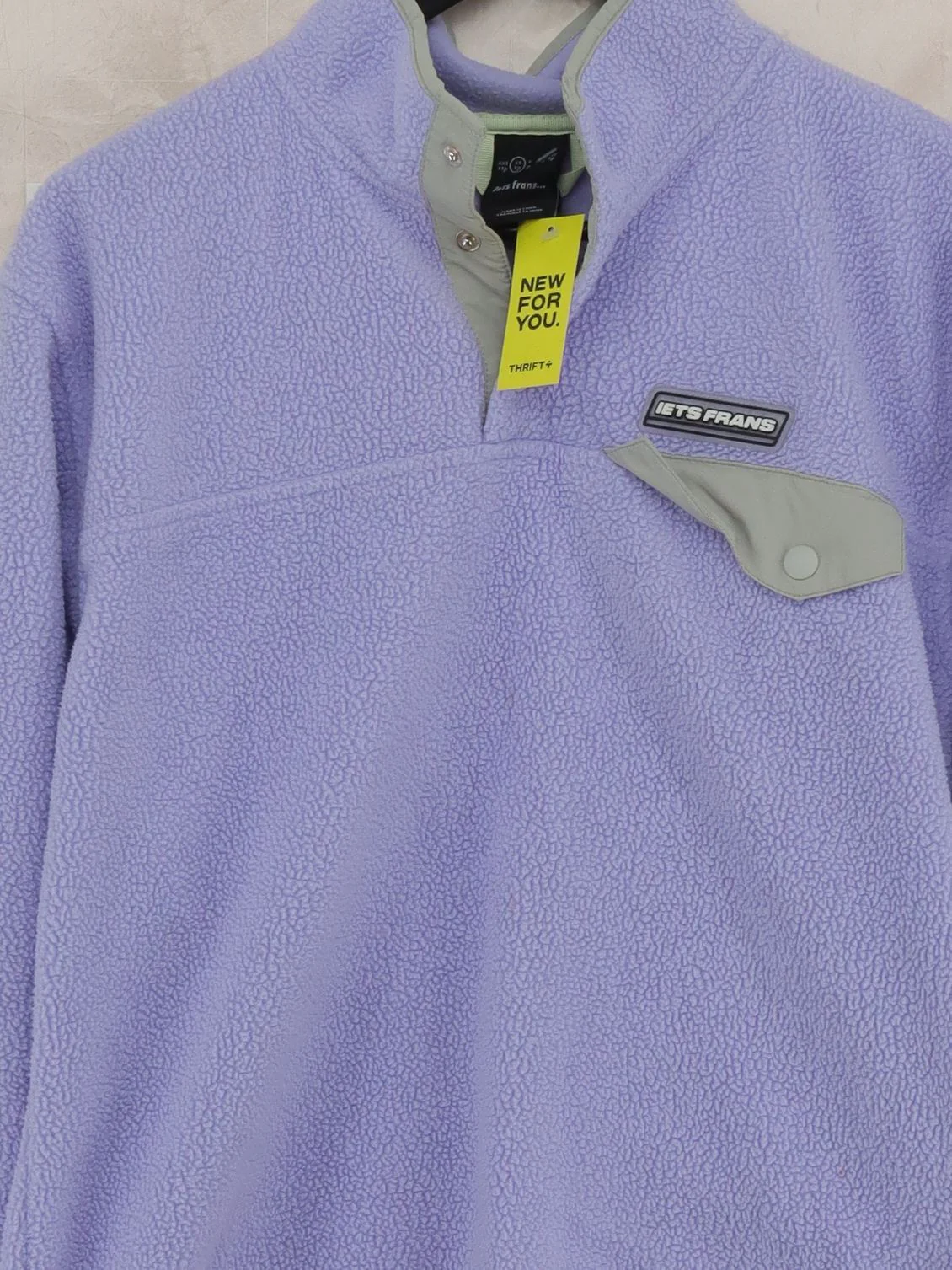 Iets Frans Men's Jumper XL Purple 100% Polyester Mock Neck Pullover - Image 3