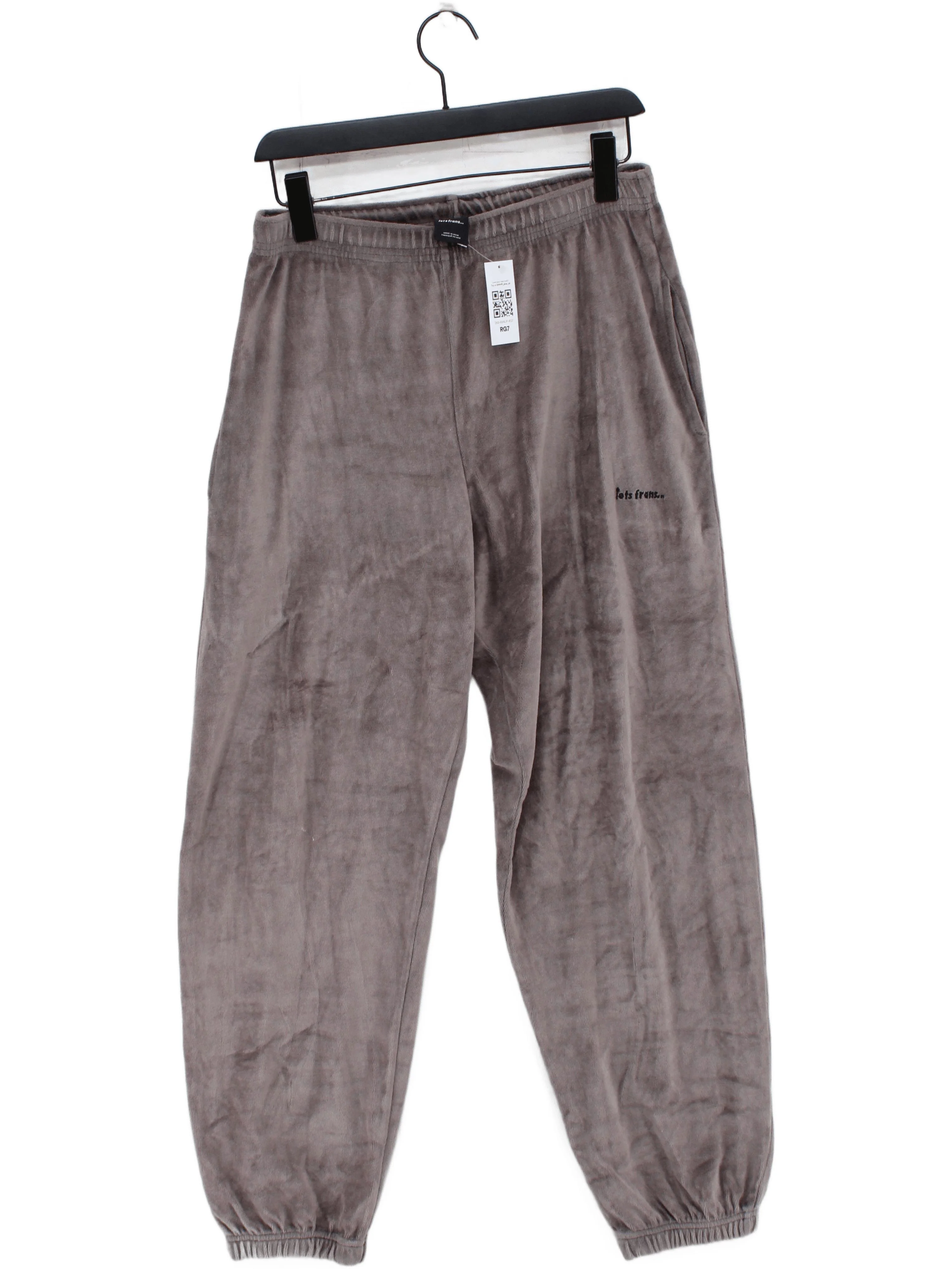 Iets Frans Men's Sports Bottoms M Grey Cotton with Polyester Tapered Sweatpants