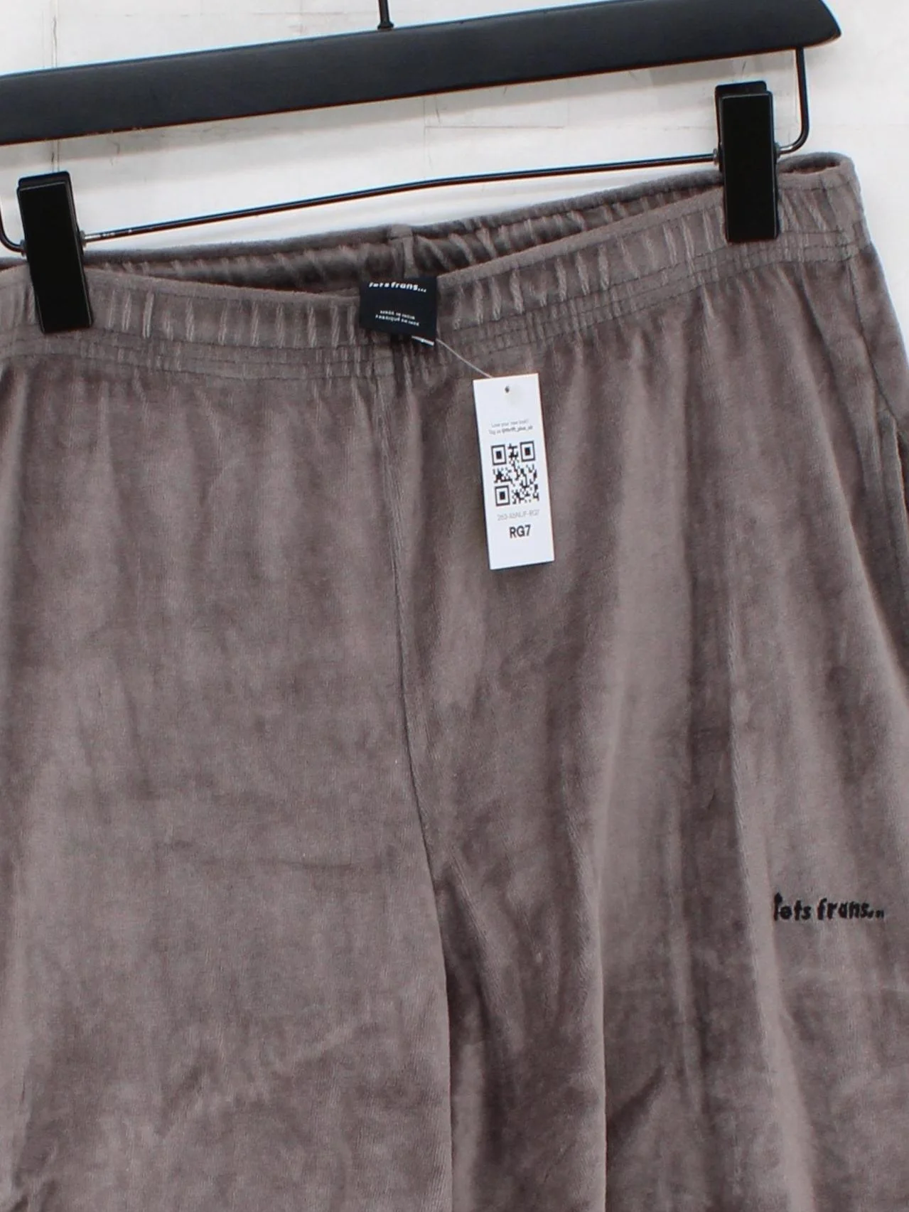 Iets Frans Men's Sports Bottoms M Grey Cotton with Polyester Tapered Sweatpants - Image 3