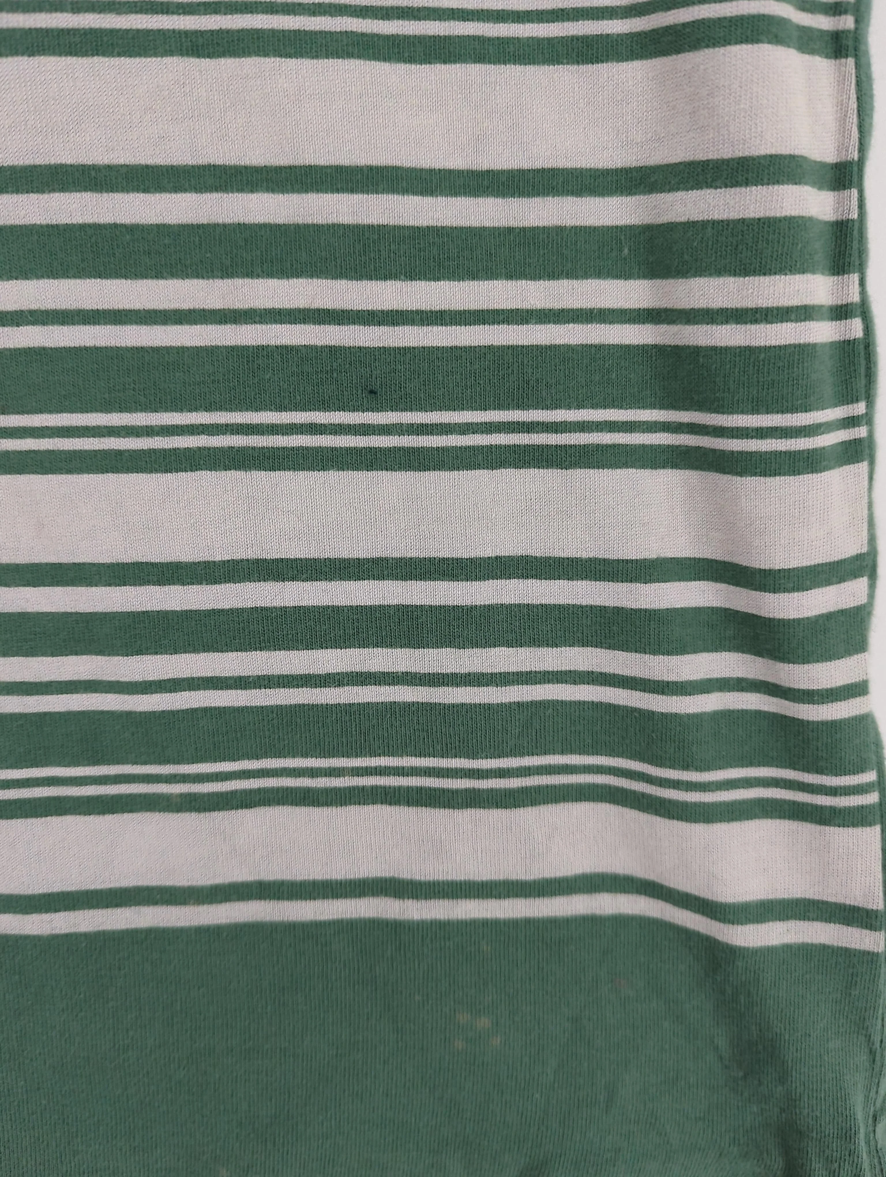 Iets Frans Men's T-Shirt L Green Striped 100% Cotton Basic - Image 5