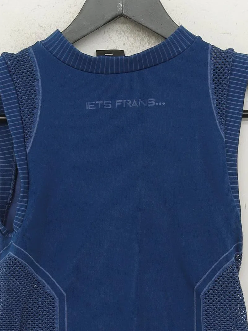 Iets Frans Women's T-Shirt M Blue Polyamide with Polyester, Elastane Basic - Image 3