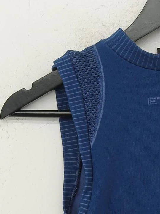Iets Frans Women's T-Shirt M Blue Polyamide with Polyester, Elastane Basic - Image 4