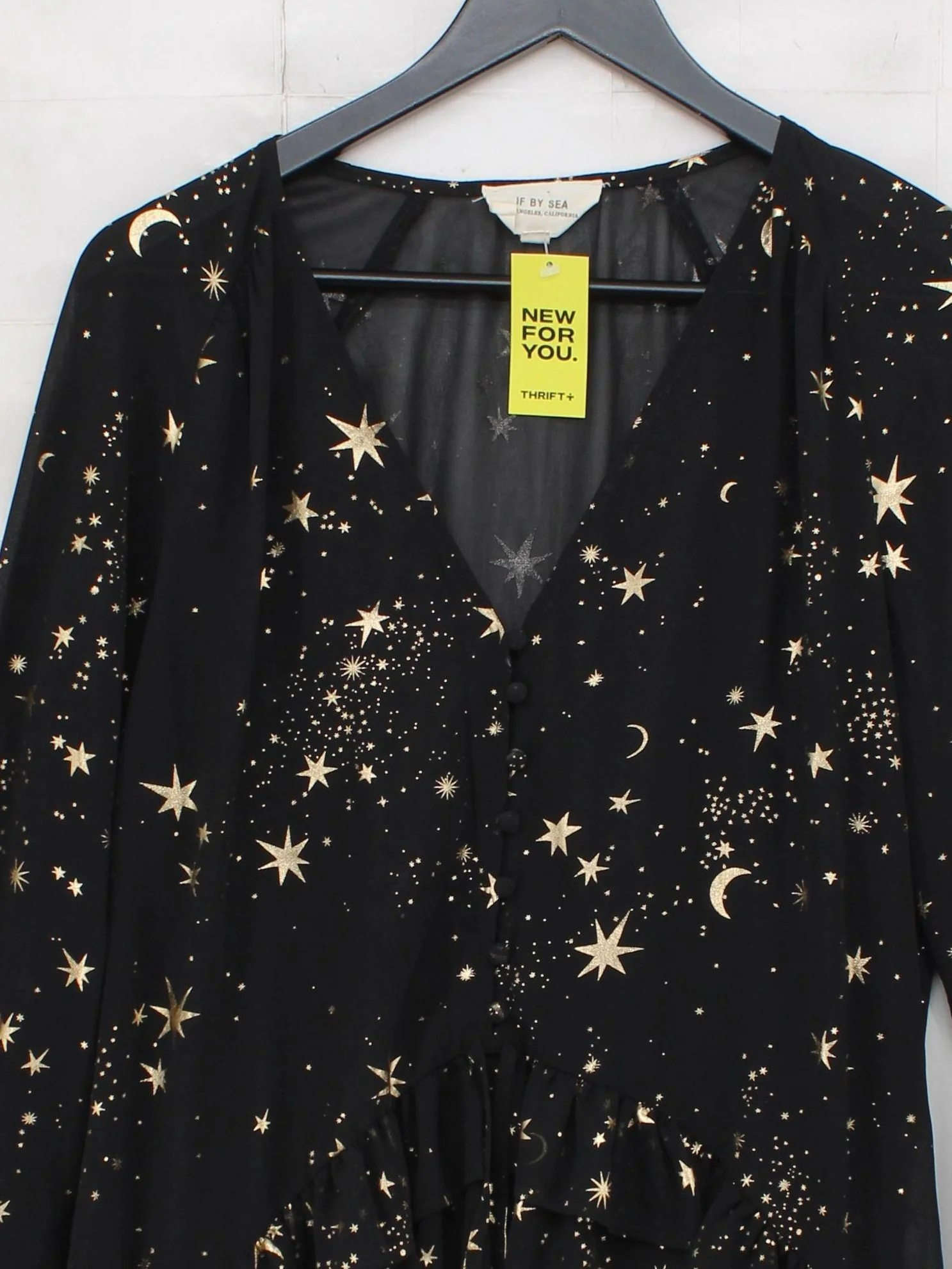If By Sea Mini Dress M in Black - Image 3