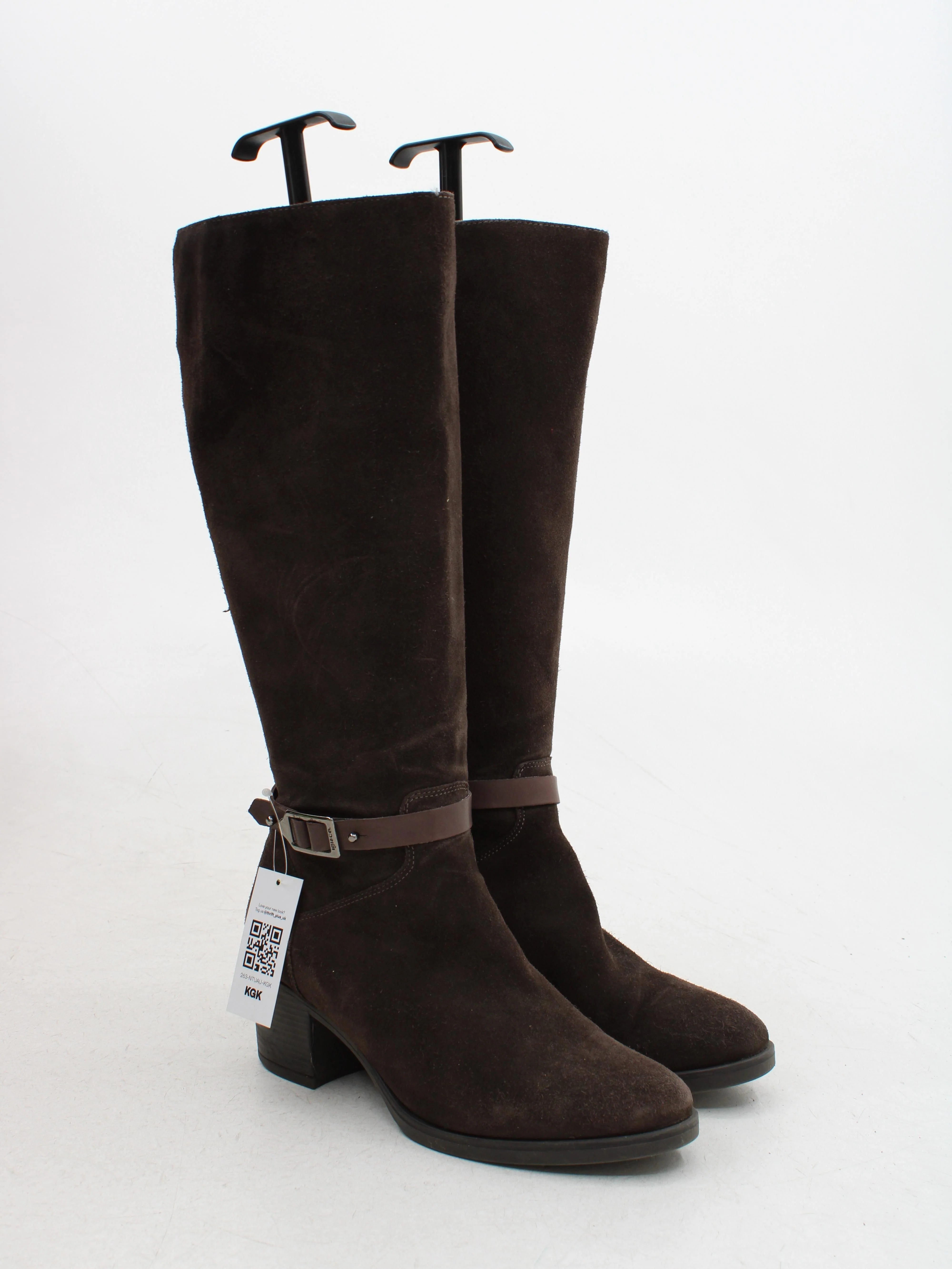 Igi&Co Women's Boots UK 7.5 Brown 100% Suede Riding Boot - Image 4