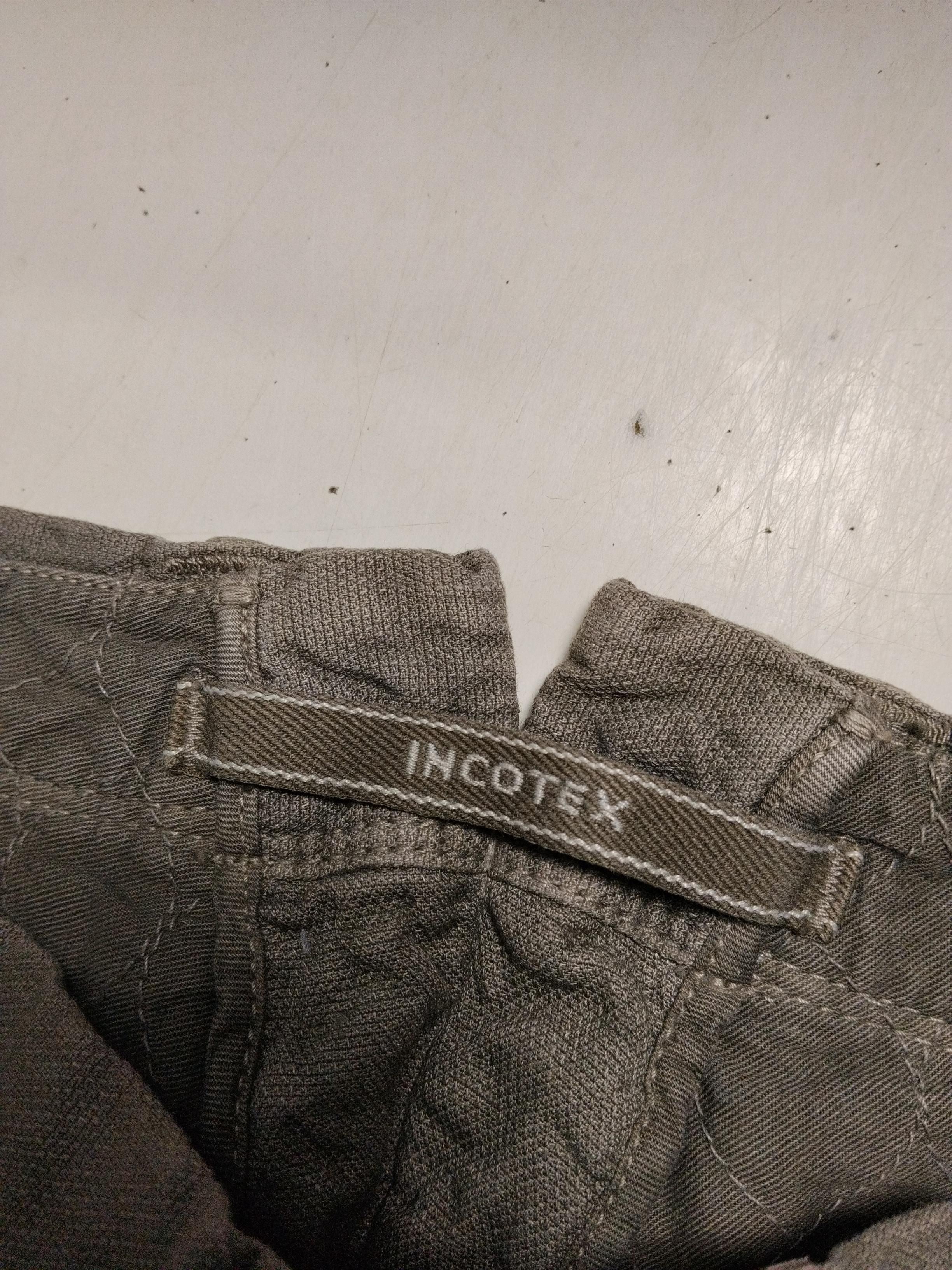 INCOTEX Men's Trousers M Grey 100% Cotton Tapered Chino - Image 5