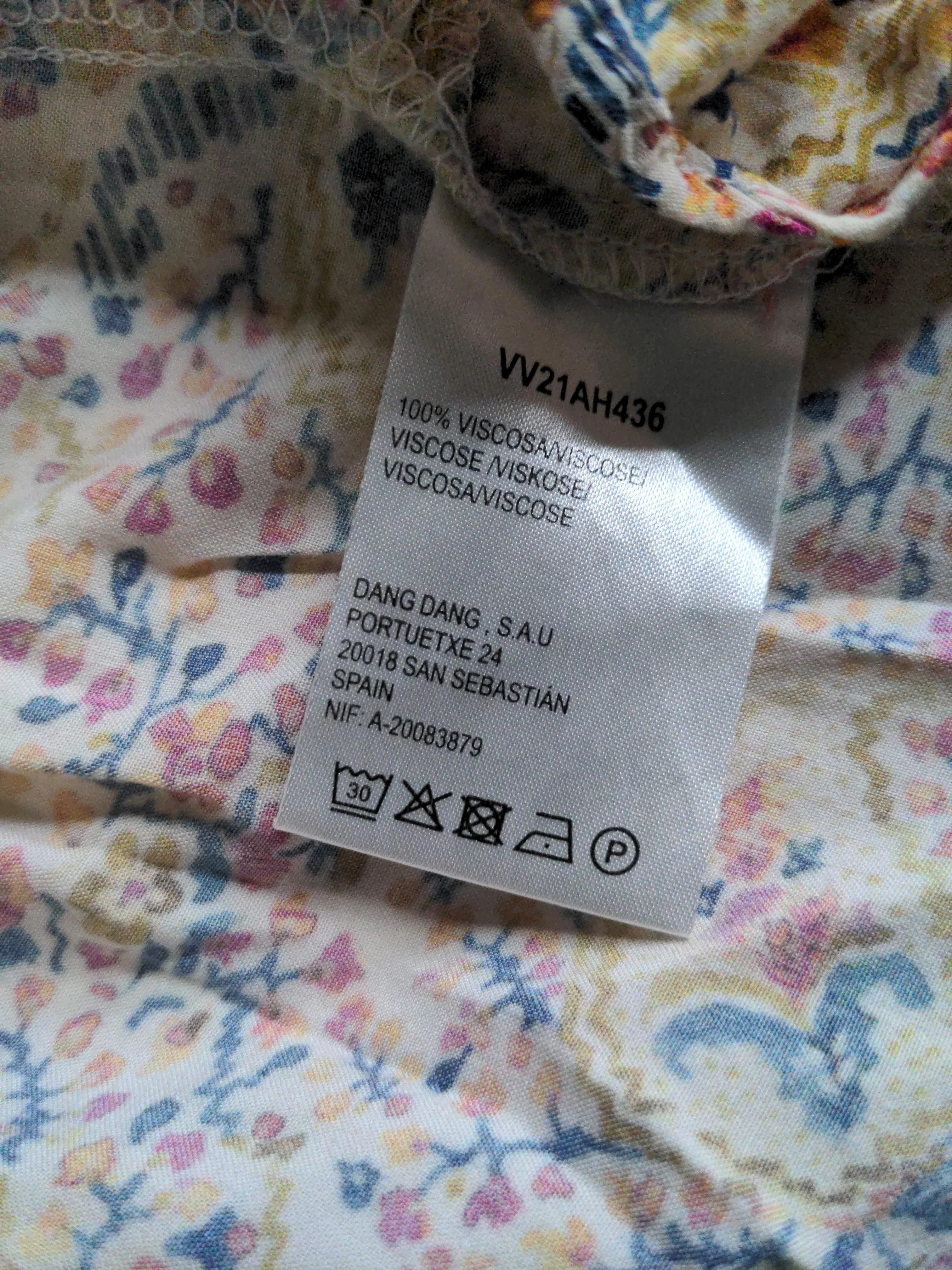 Indi & Cold Women's Blouse M Multi Floral 100% Viscose 3/4 Sleeve Collared Basic - Image 6