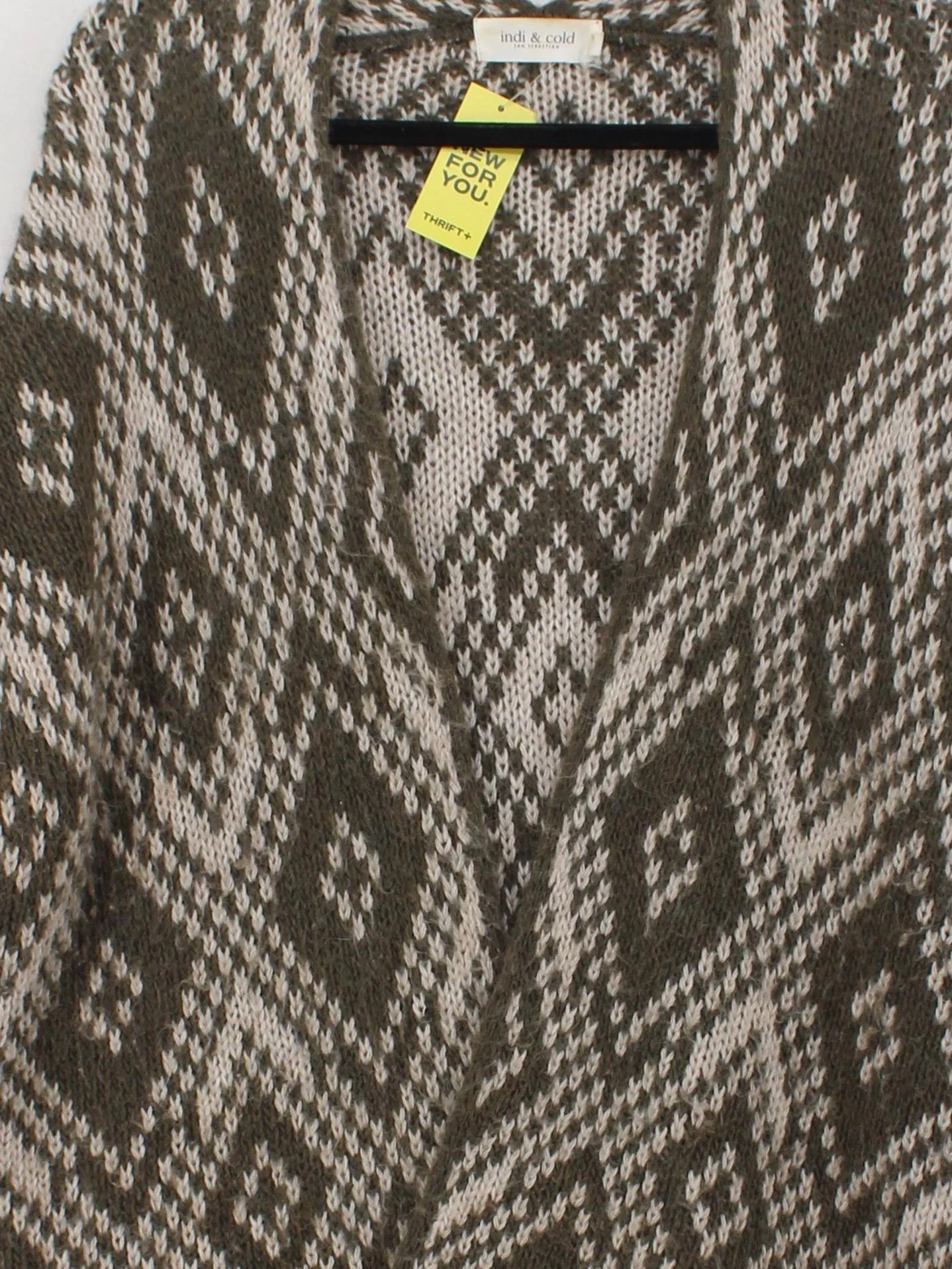 Indi & Cold Women's Cardigan M Green Acrylic - Image 3
