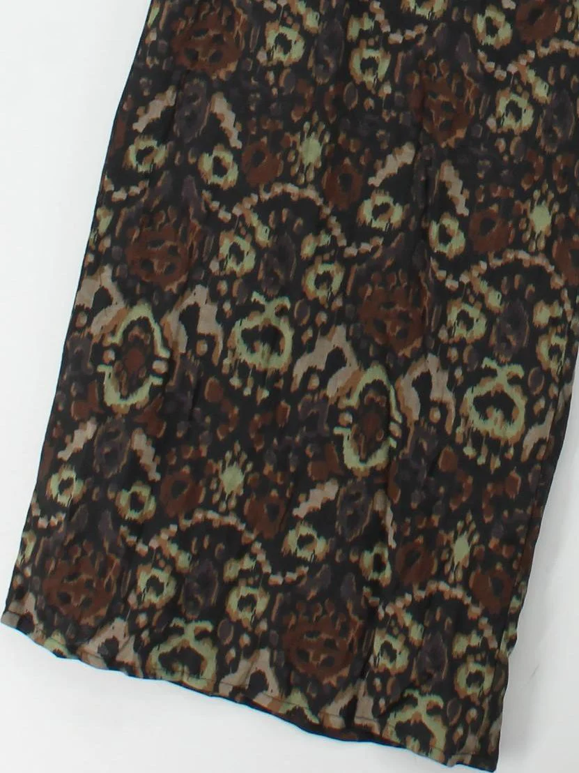 Indi & Cold Women's Trousers UK 14 Brown Viscose with Cotton Wide-Leg Sweatpants - Image 4