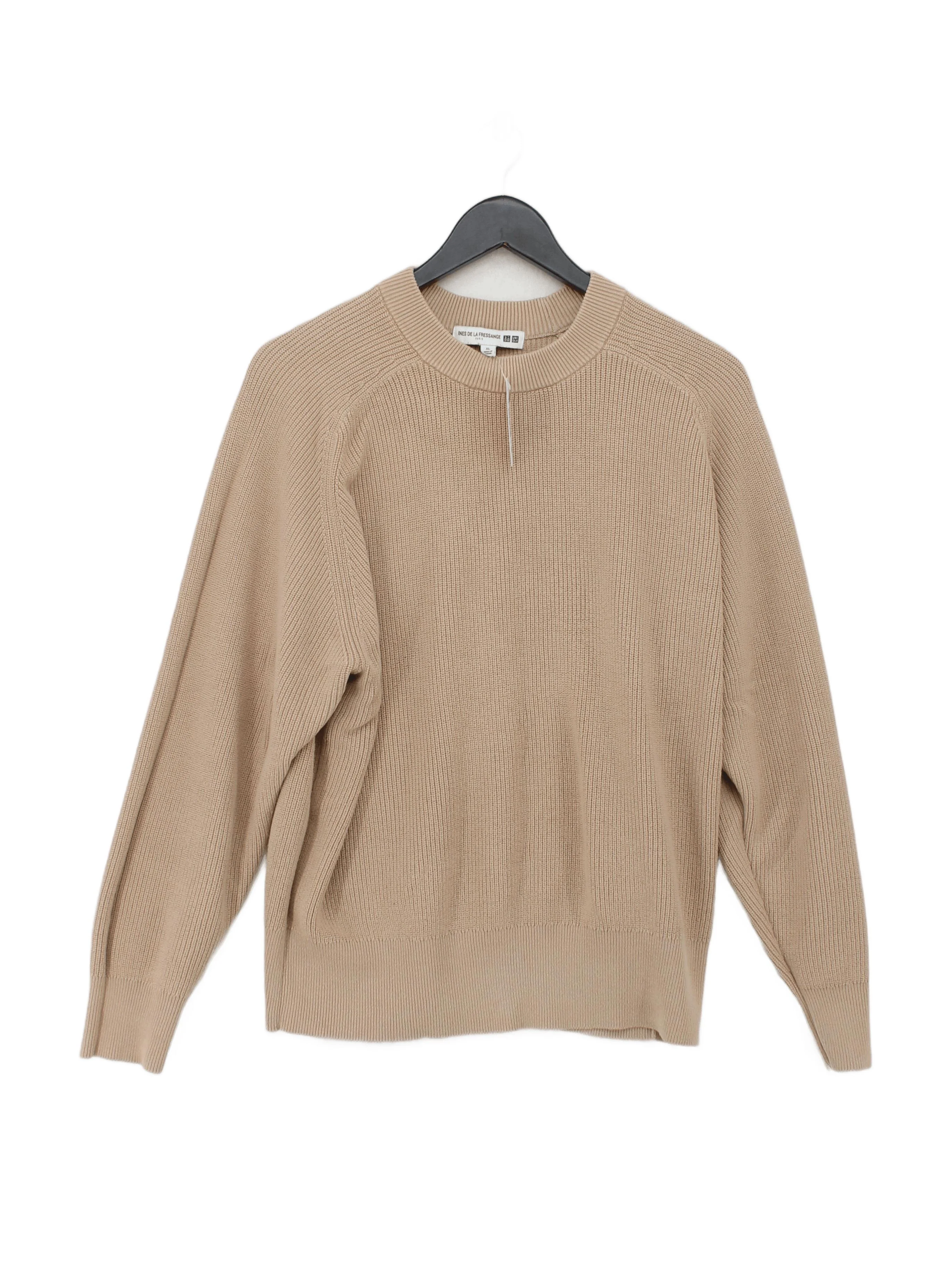 Ines De La Fressange X Uniqlo Women's Jumper XL Tan 100% Other Pullover