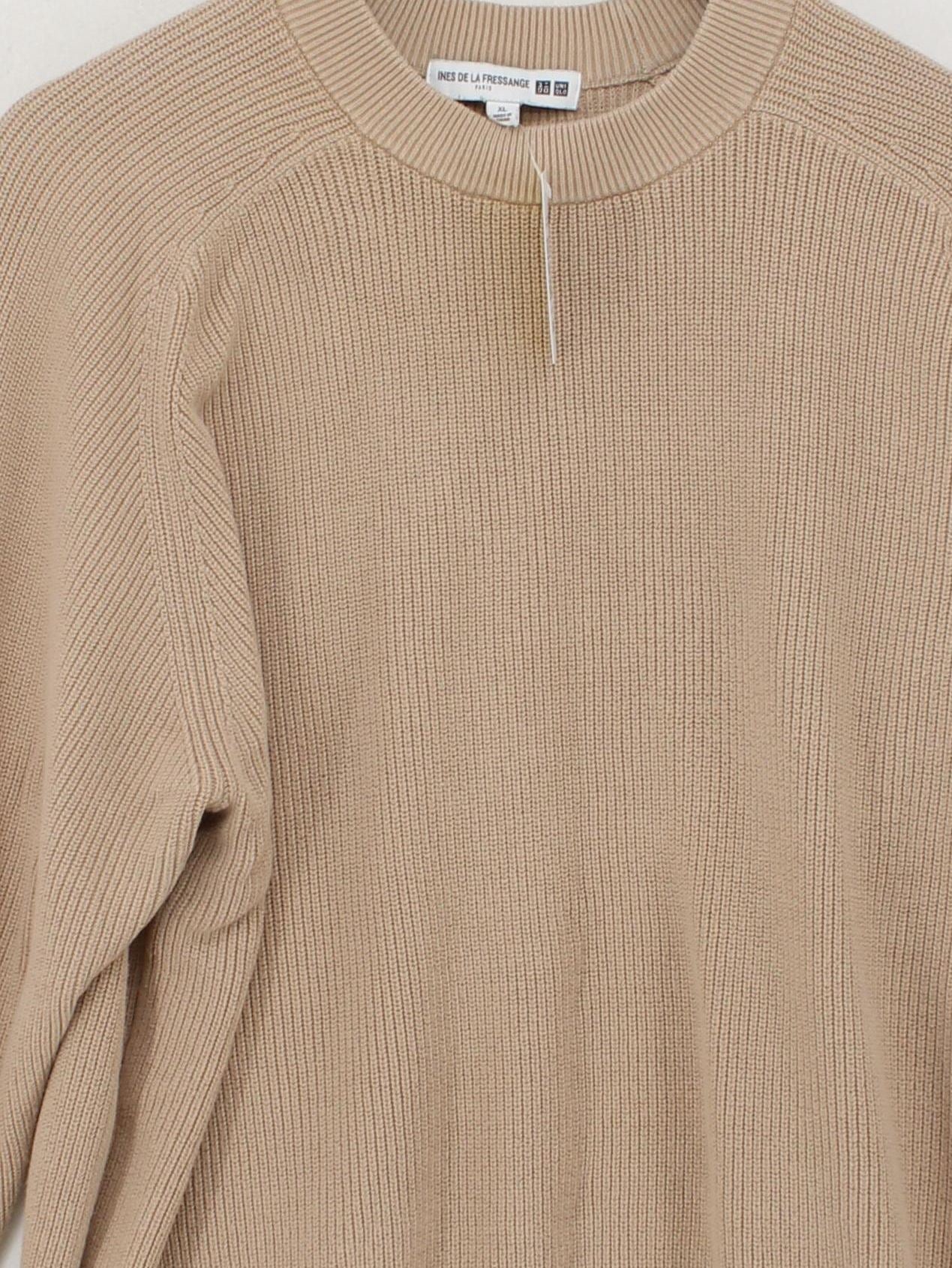 Ines De La Fressange X Uniqlo Women's Jumper XL Tan 100% Other Pullover - Image 3