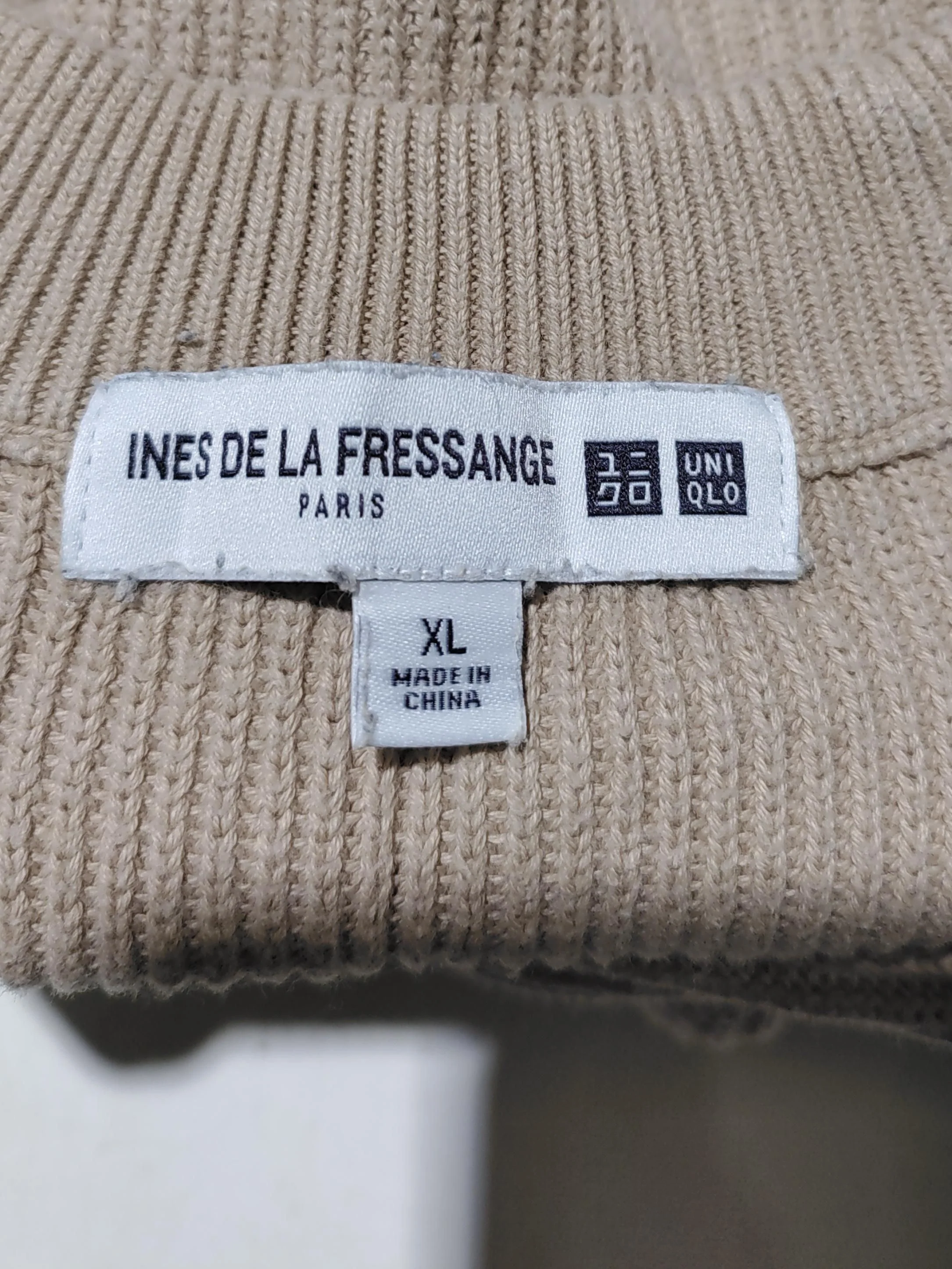 Ines De La Fressange X Uniqlo Women's Jumper XL Tan 100% Other Pullover - Image 5