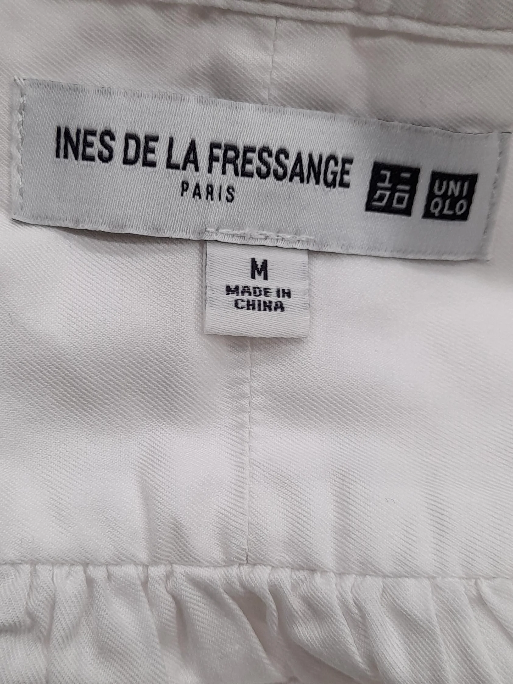 Ines De La Fressange X Uniqlo Women's Shirt M White 100% Cotton Basic - Image 5