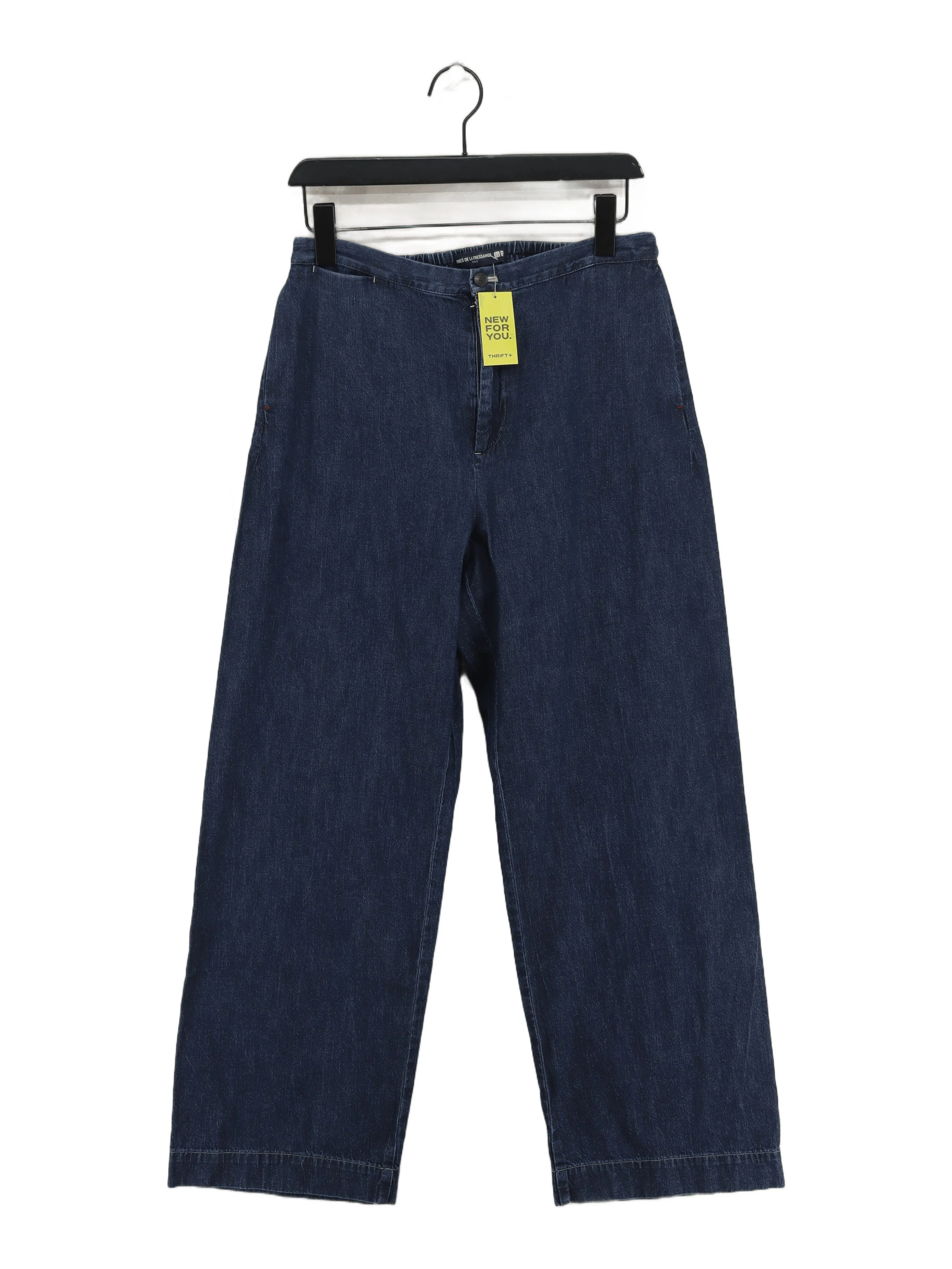 Ines De La Fressange X Uniqlo Women's Trousers M Blue Cotton