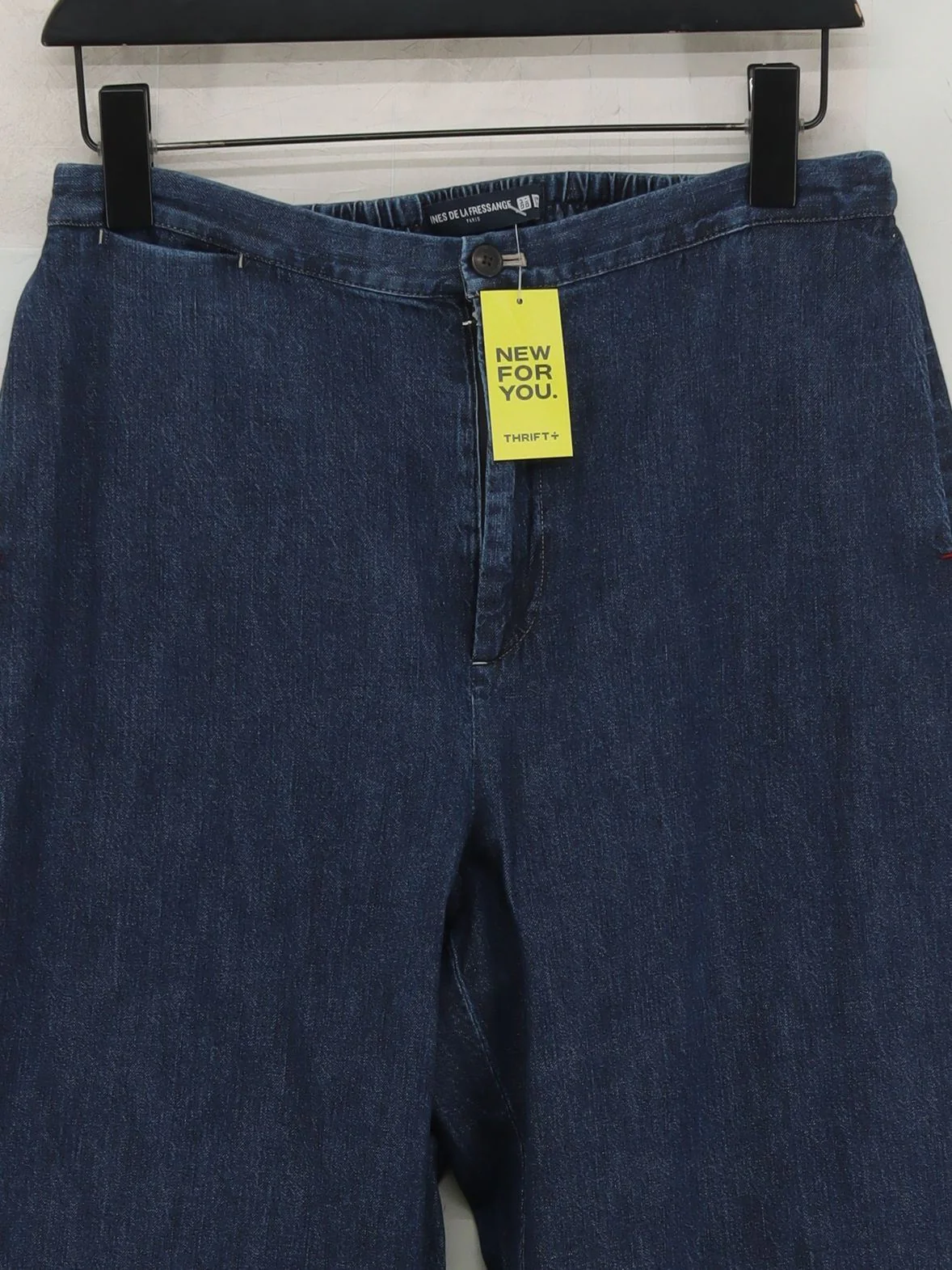 Ines De La Fressange X Uniqlo Women's Trousers M Blue Cotton - Image 3