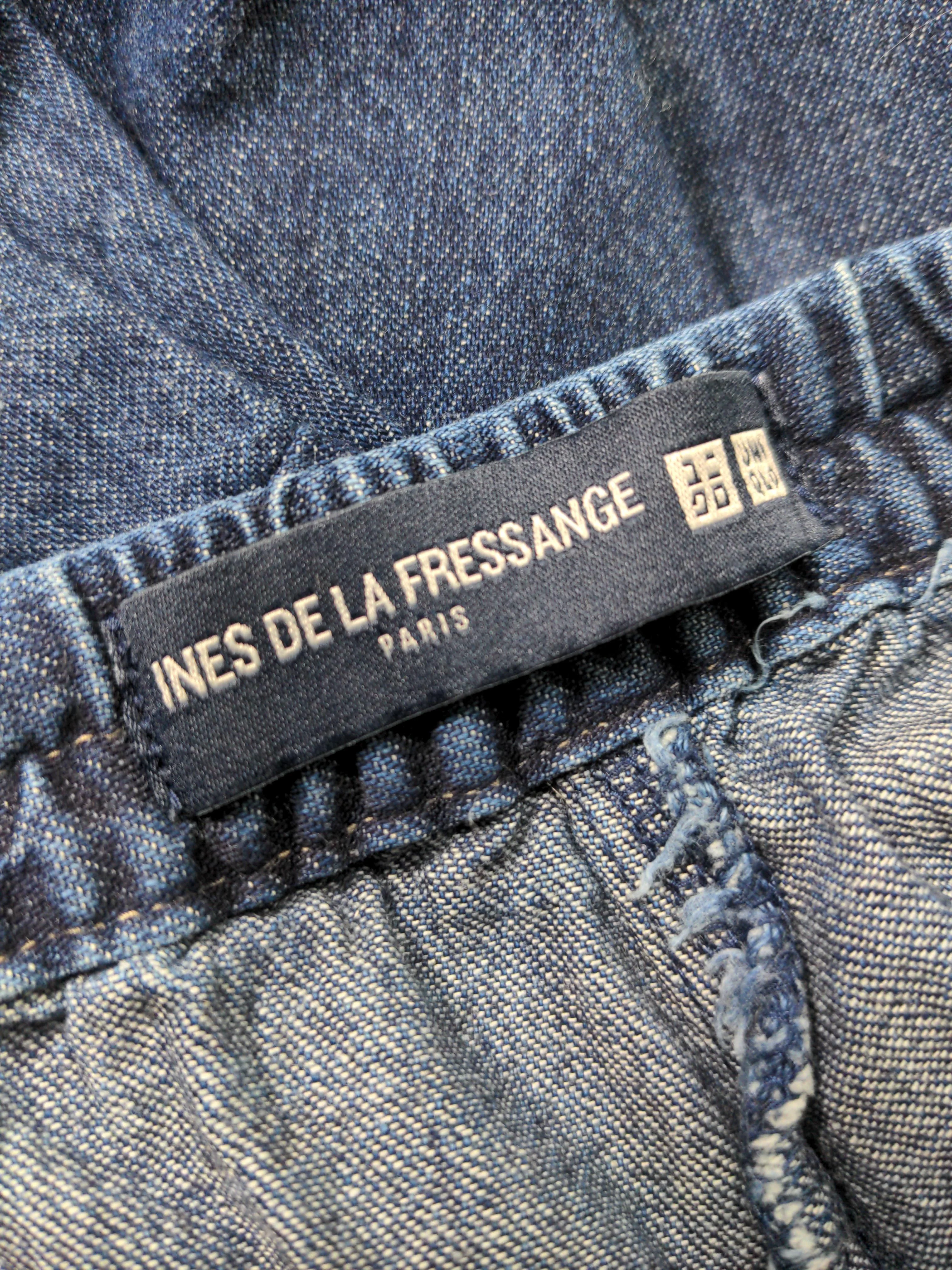 Ines De La Fressange X Uniqlo Women's Trousers M Blue Cotton - Image 5