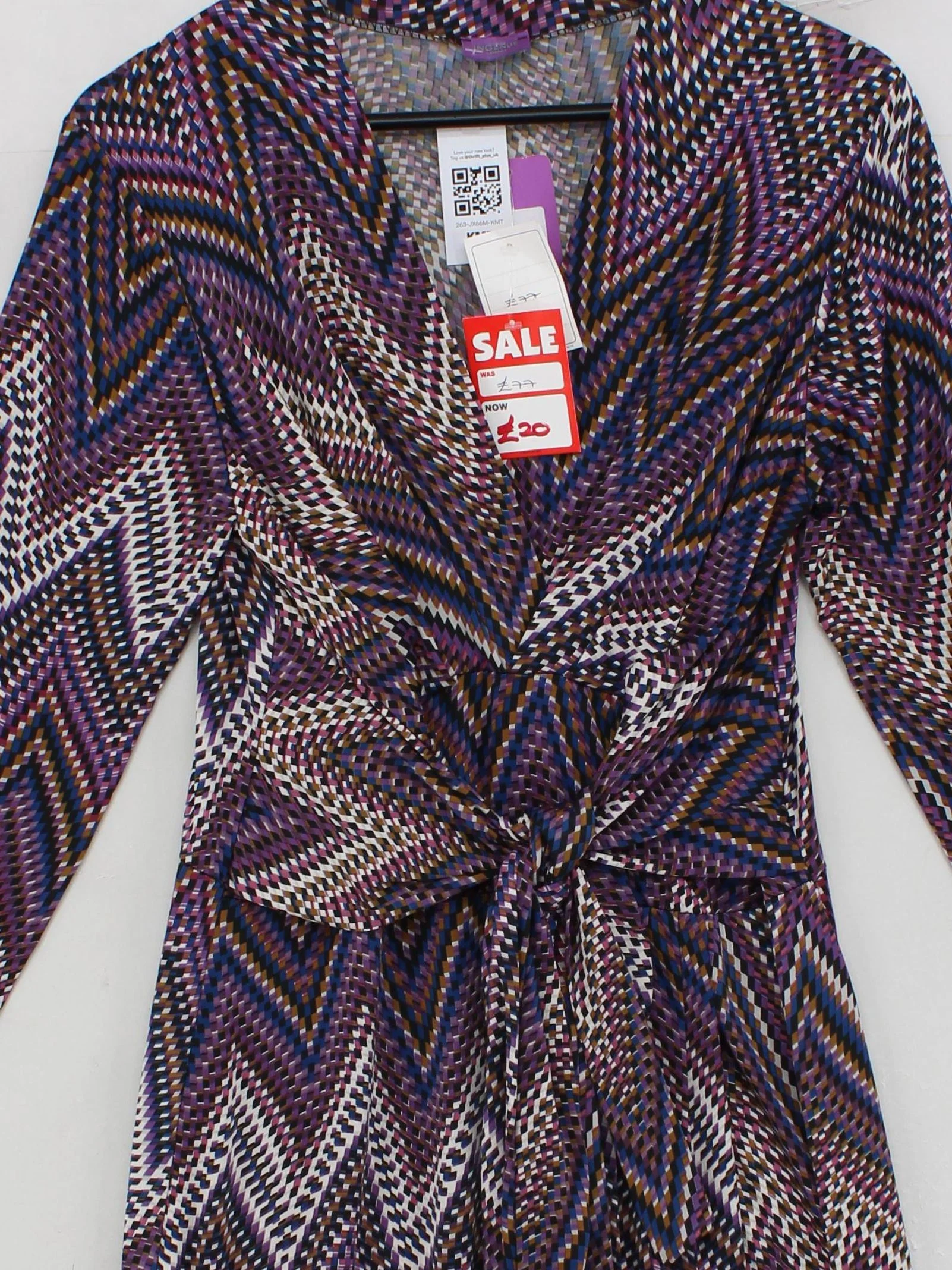Ingenue Wrap Midi Dress UK16 in Multi - Image 3