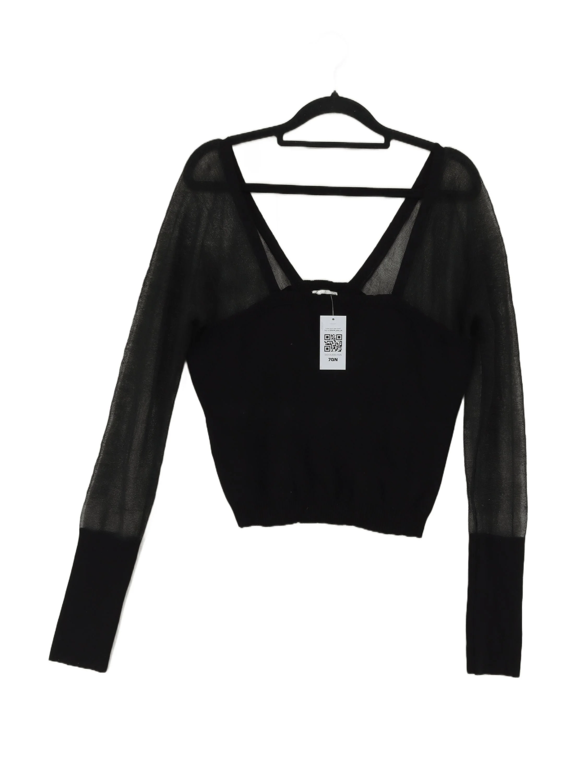 Intimately At Free People Women's Top S Black Viscose with Polyester Basic