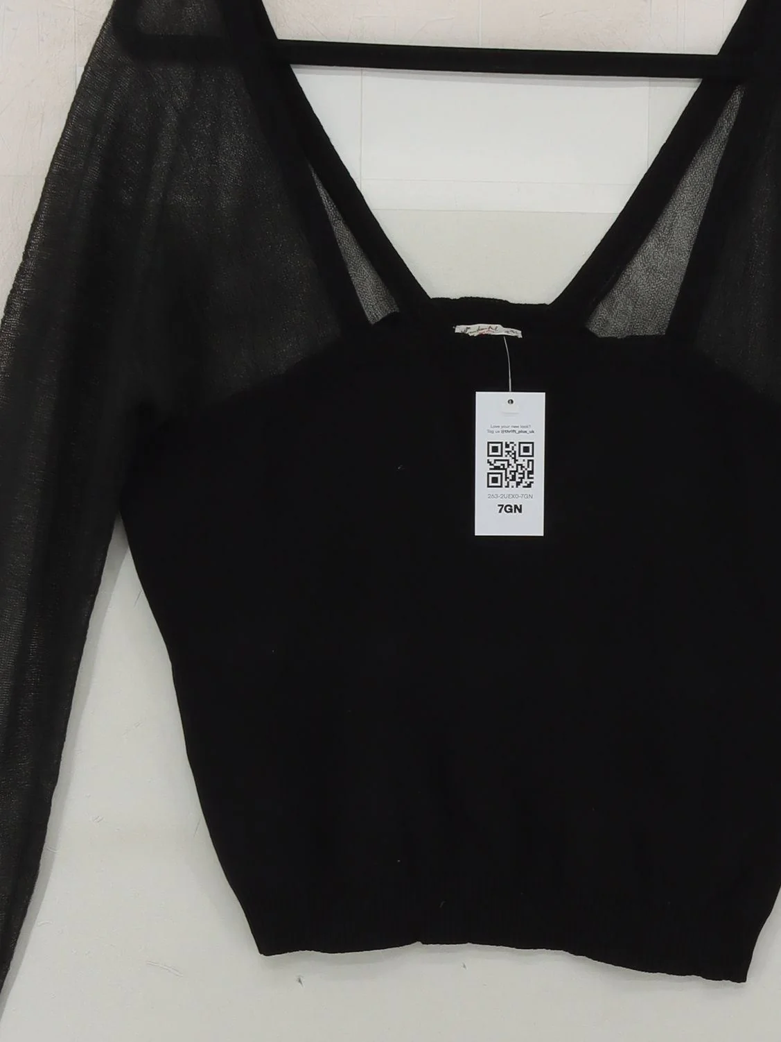Intimately At Free People Women's Top S Black Viscose with Polyester Basic - Image 3