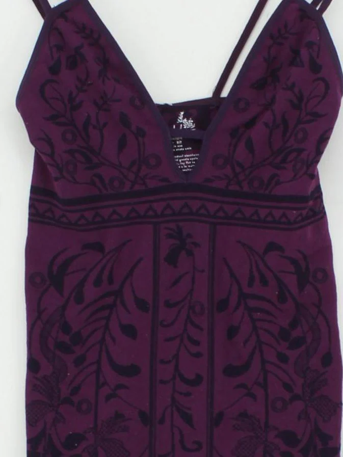 Intimately At Free People Women's Top XS Purple Nylon with Spandex Basic - Image 3