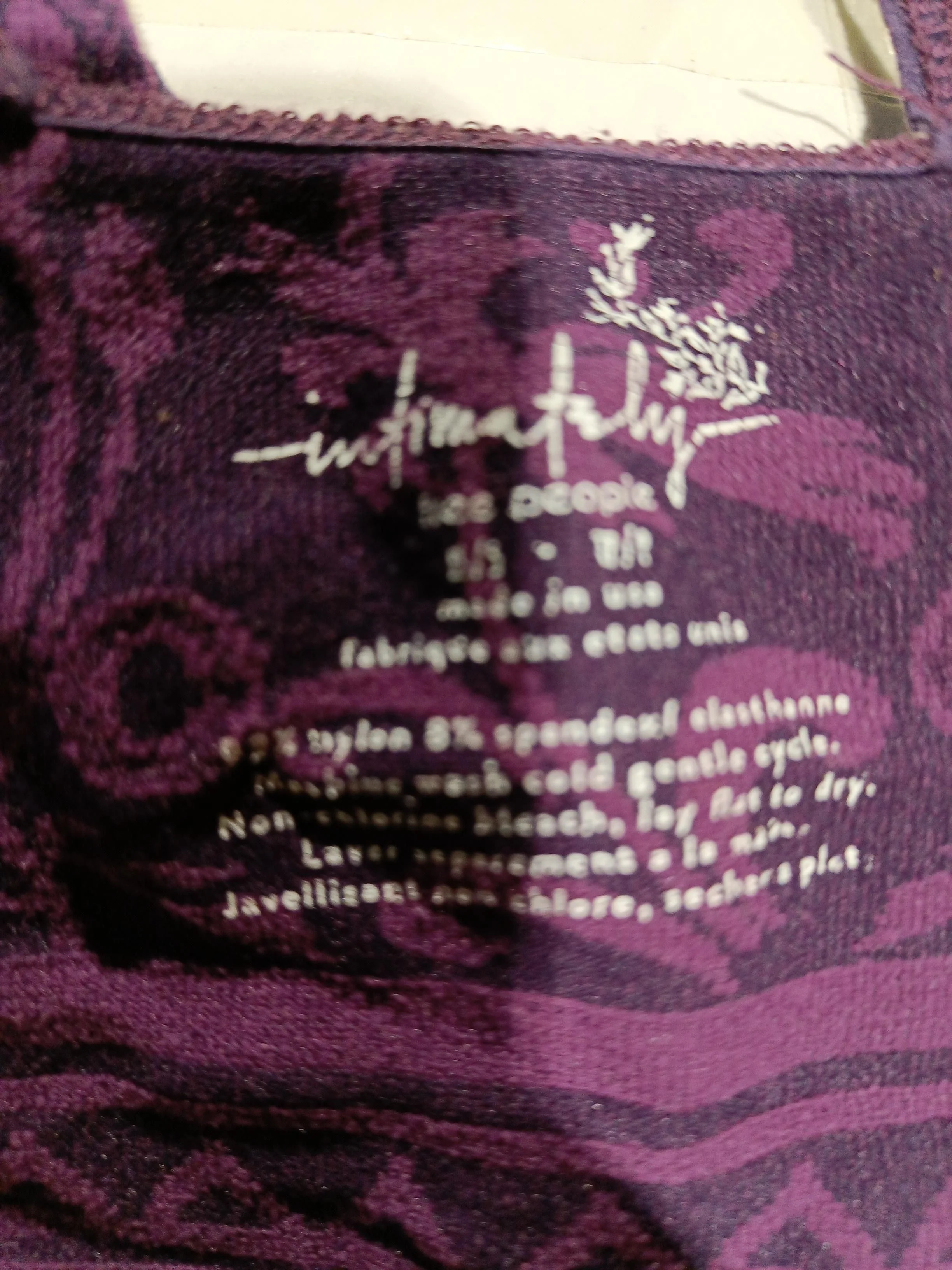 Intimately At Free People Women's Top XS Purple Nylon with Spandex Basic - Image 6