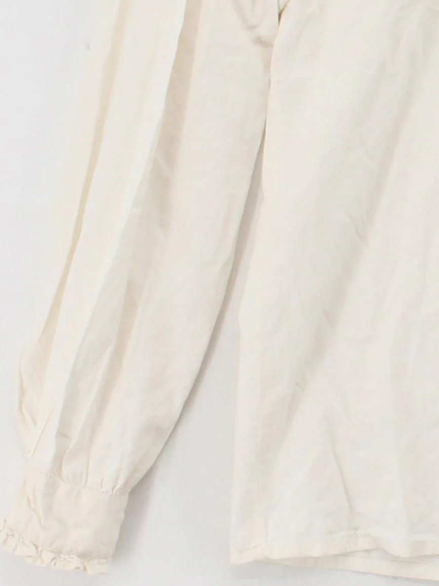 Intropia Women's Shirt UK 12 Cream 100% Other Long Sleeve Collared Basic - Image 4