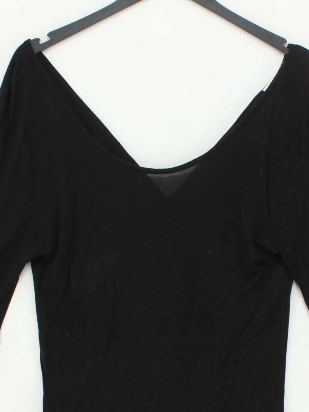 Intropia Women's Top L Black 100% Other Long Sleeve V-Neck Basic - Image 3