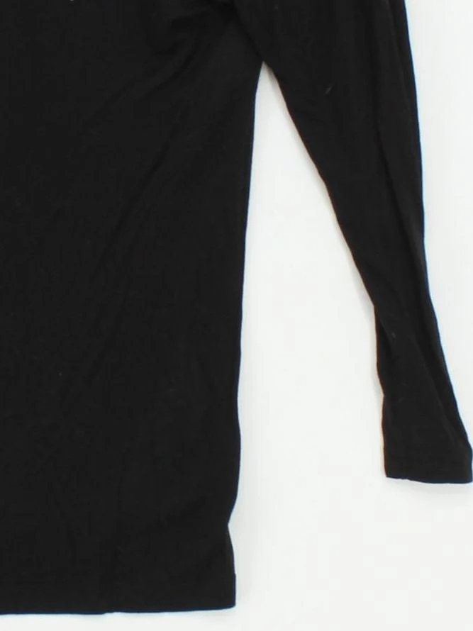 Intropia Women's Top L Black 100% Other Long Sleeve V-Neck Basic - Image 4