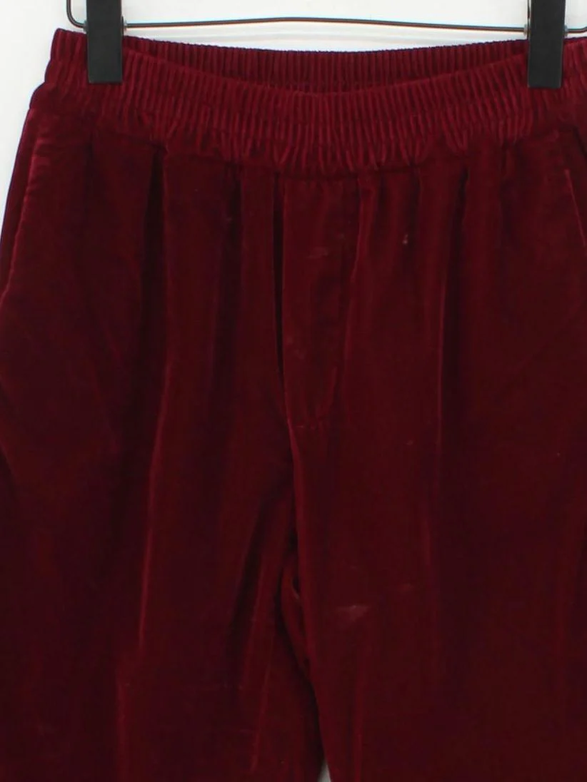 Intropia Women's Trousers UK 12 Red 100% Polyester Tapered Sweatpants - Image 3