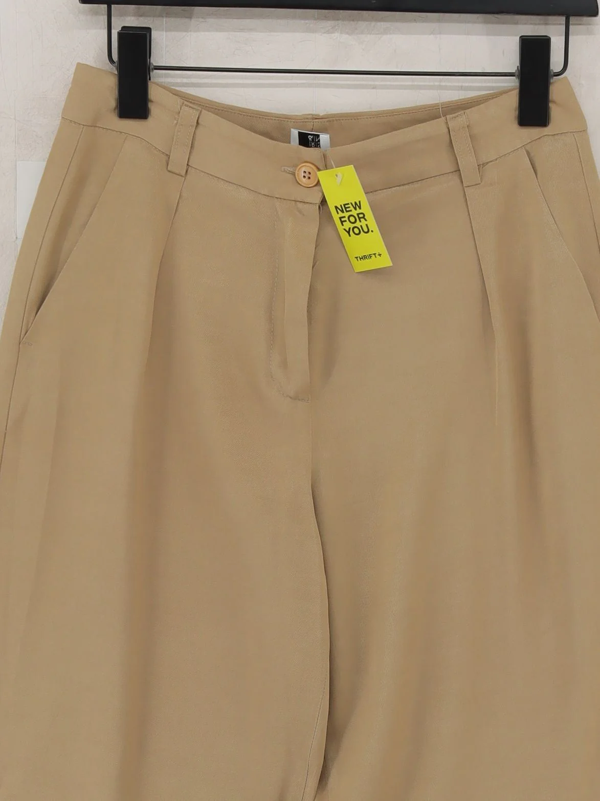 Iris & Ink Women's Trousers W 29 in Cream Viscose with Acetate, Viscose Chino - Image 3