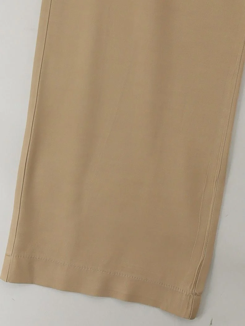 Iris & Ink Women's Trousers W 29 in Cream Viscose with Acetate, Viscose Chino - Image 4