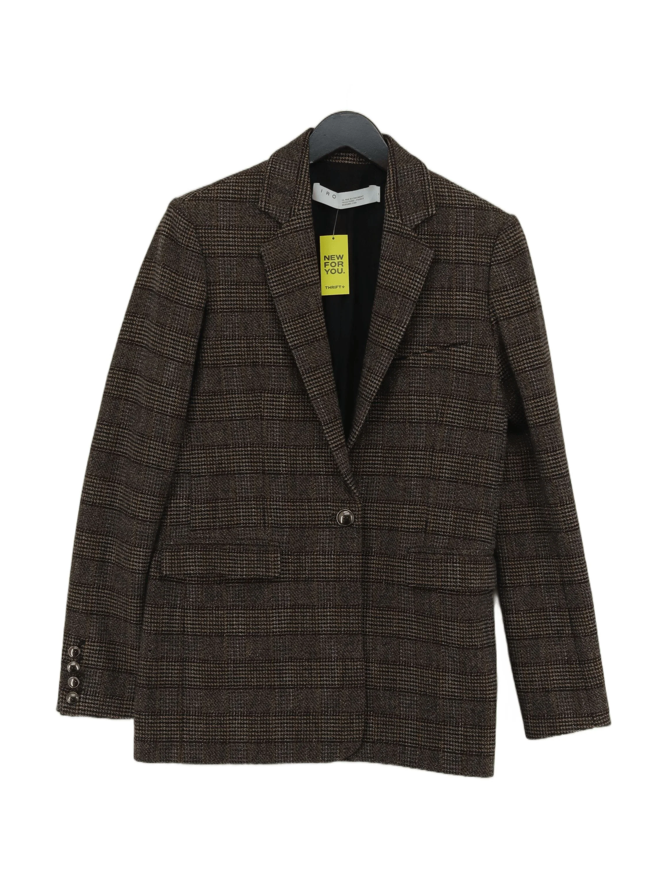 IRO Women's Blazer UK 8 Brown Wool