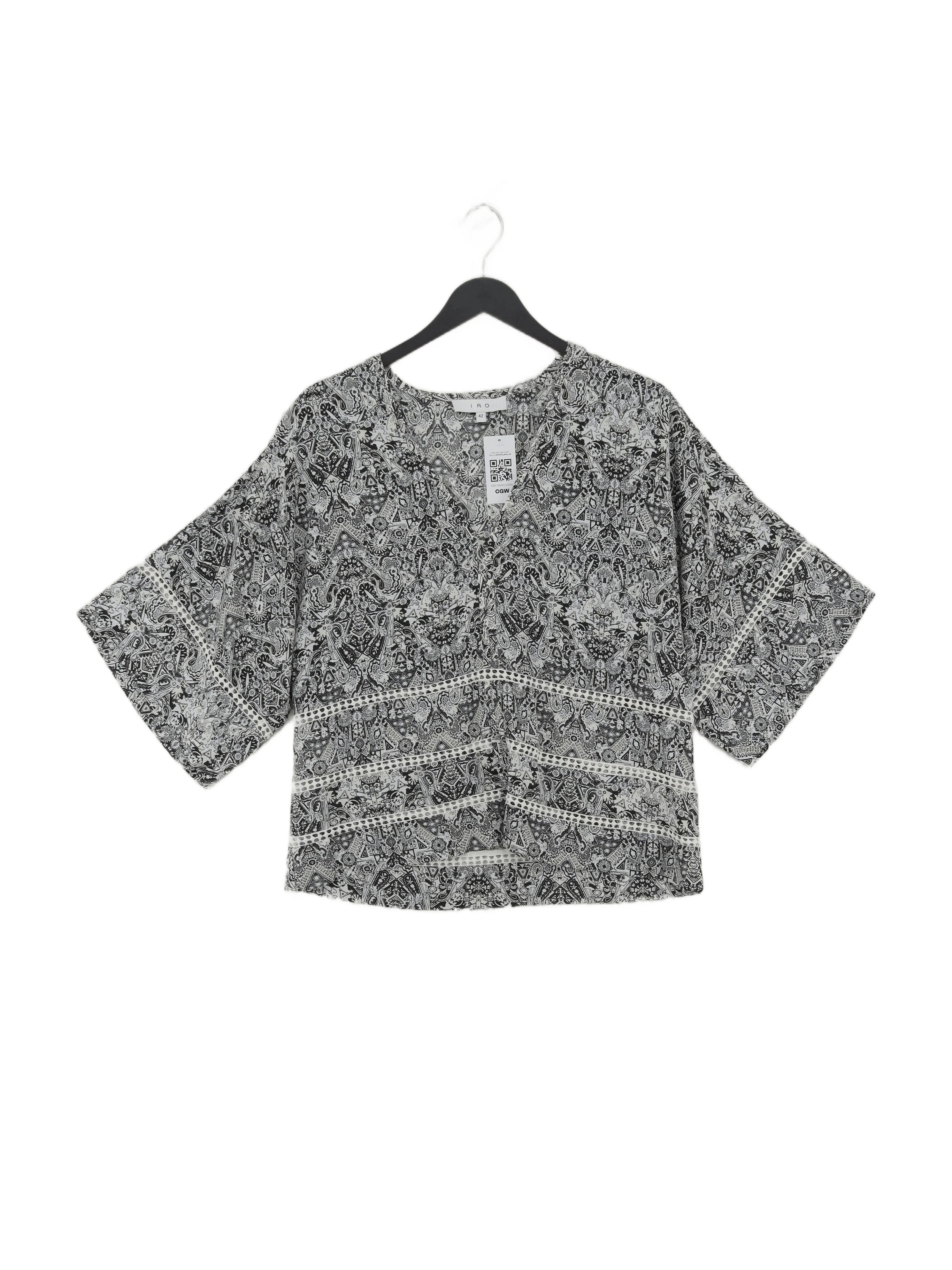 IRO Women's Top L Multi 100% Polyester 3/4 Sleeve Round Neck Basic