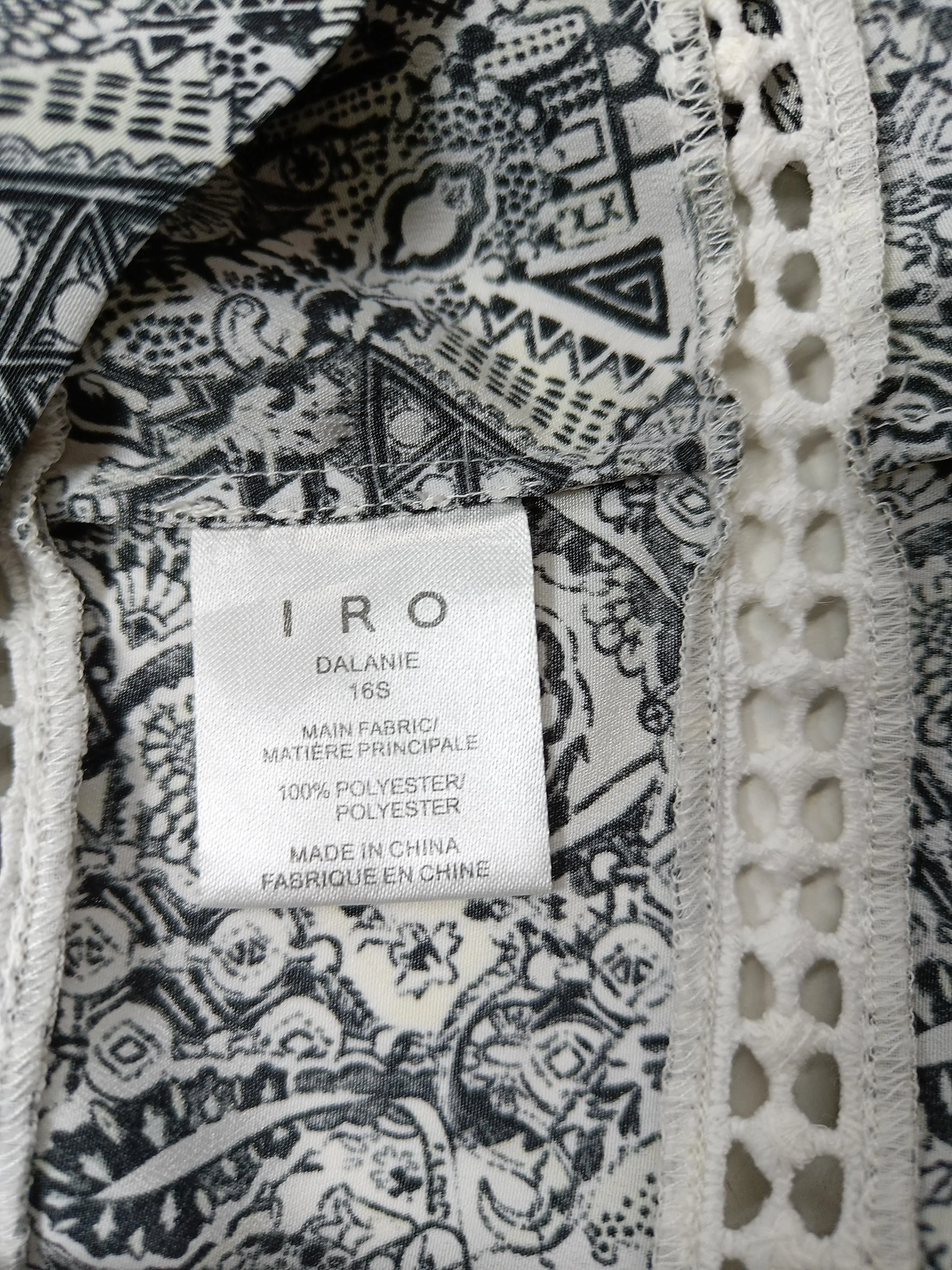 IRO Women's Top L Multi 100% Polyester 3/4 Sleeve Round Neck Basic - Image 6
