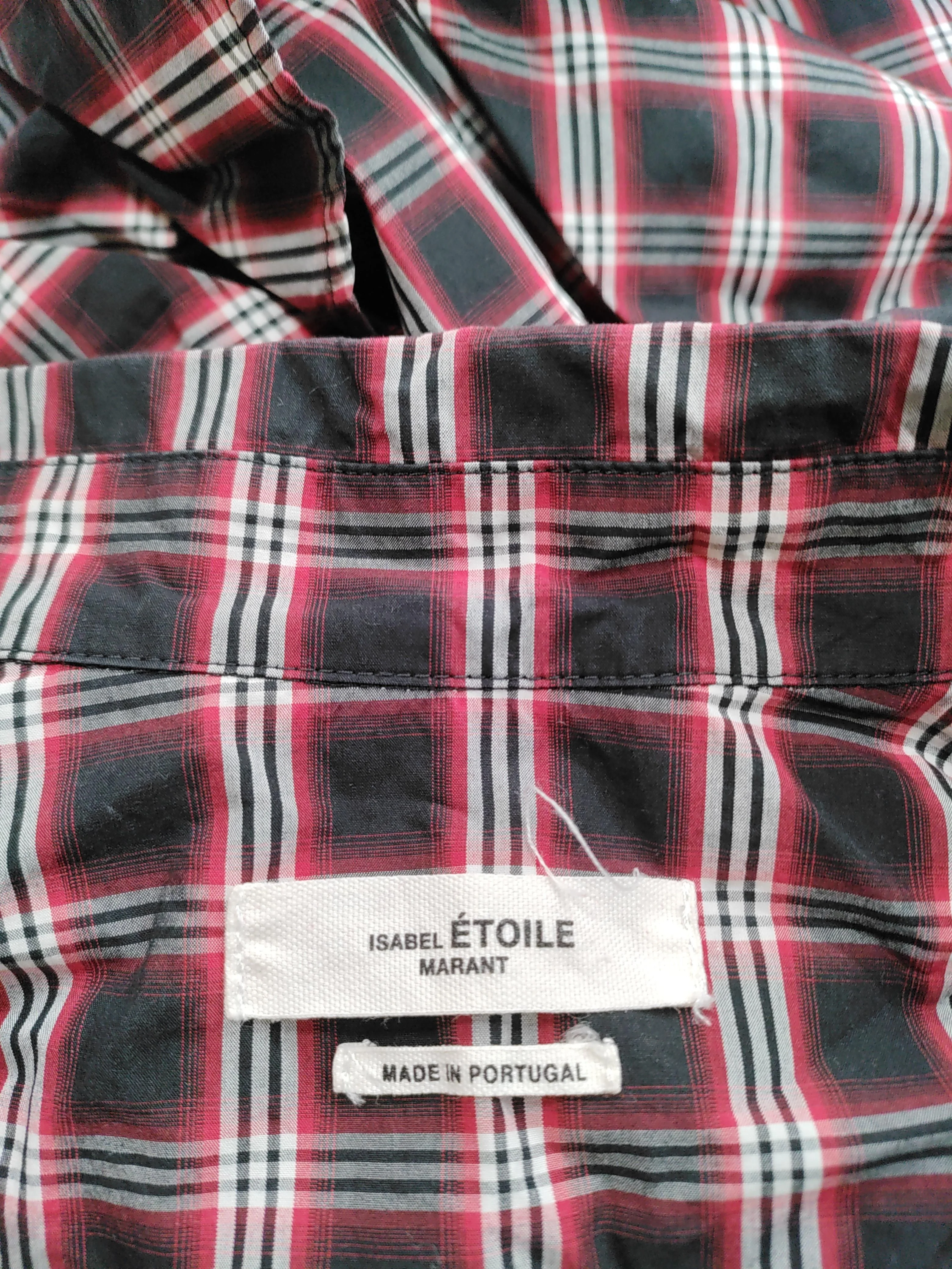 isabel ETOILE marant Shirt Mini Dress M in Red - Image 5