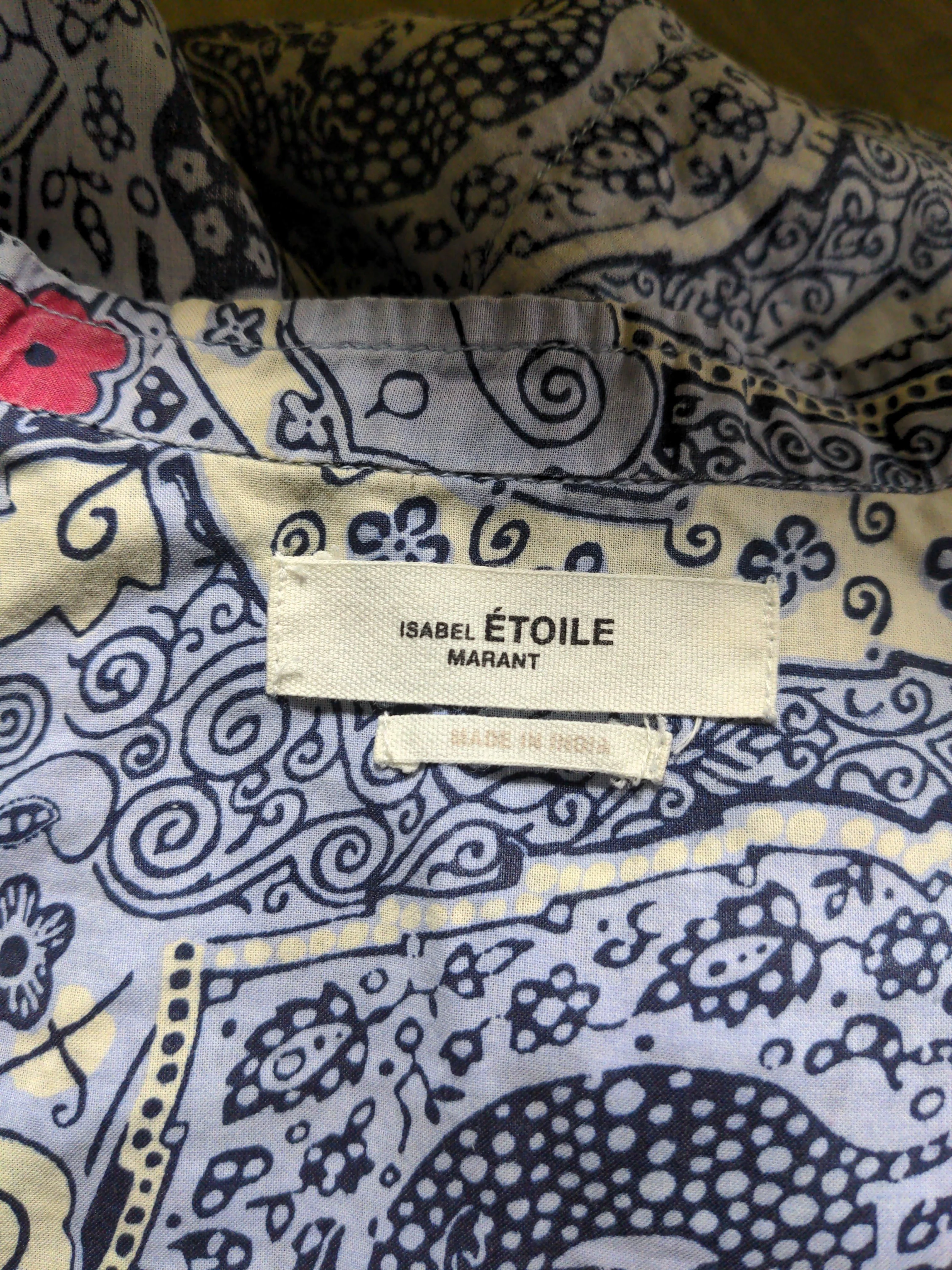 Isabel ETOILE Marant Women's Shirt UK 16 Multi 100% Cotton Basic - Image 5