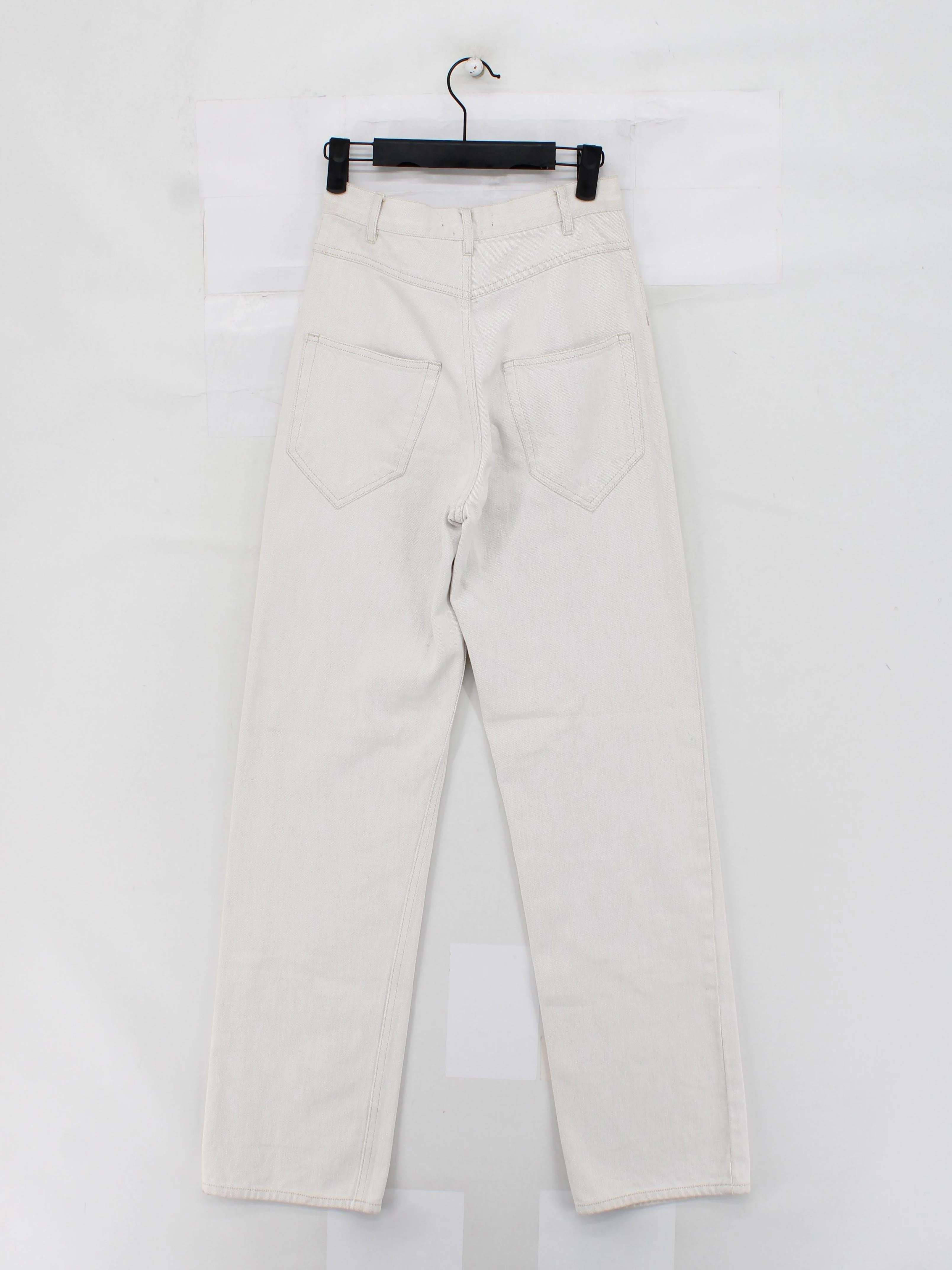 Isabel Marant Men's Jeans S Cream 100% Cotton Straight - Image 2