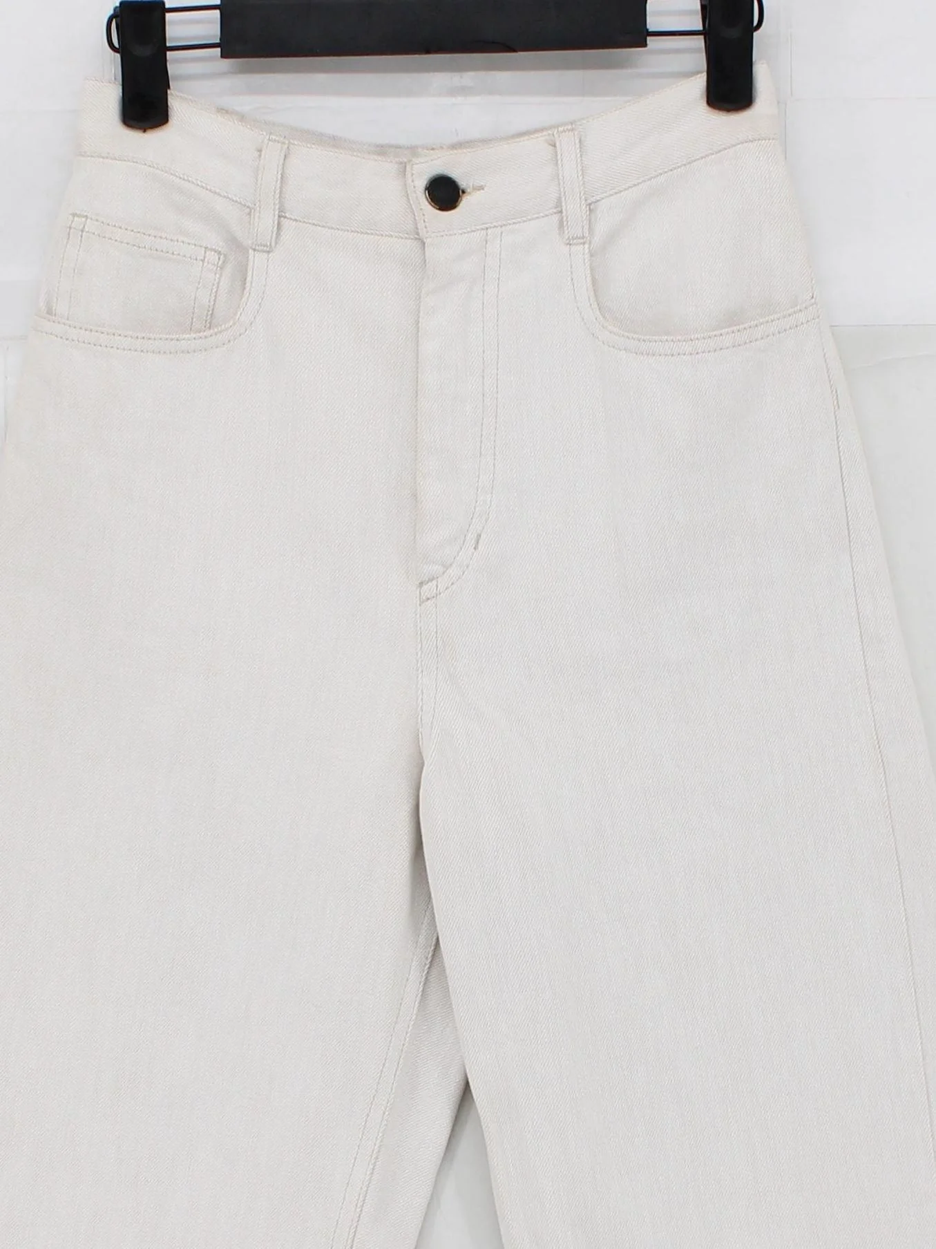Isabel Marant Men's Jeans S Cream 100% Cotton Straight - Image 3